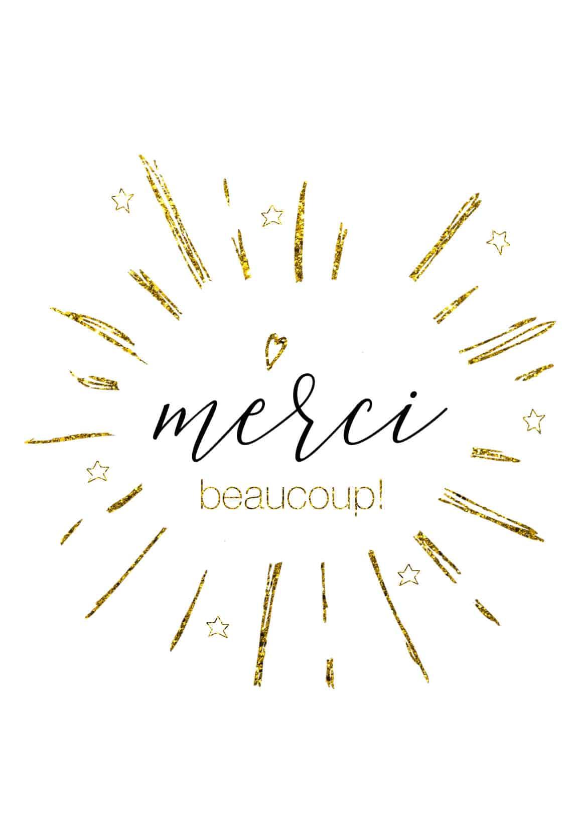 Gutschein Merci beaucoup