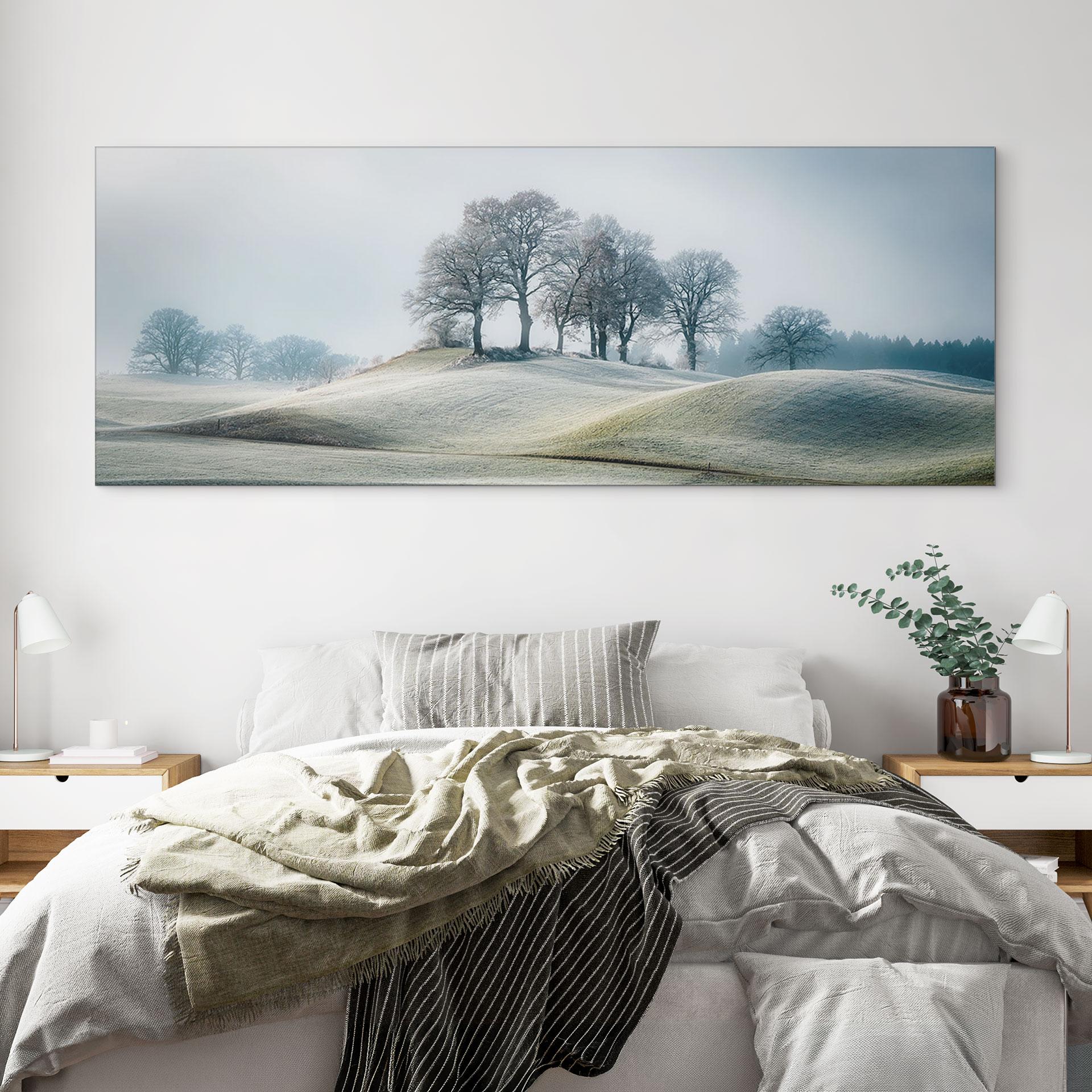 Fototapet Frostigt bakkelandskab - Eisenmann - Panorama – print på aluminium (Alu-Dibond)