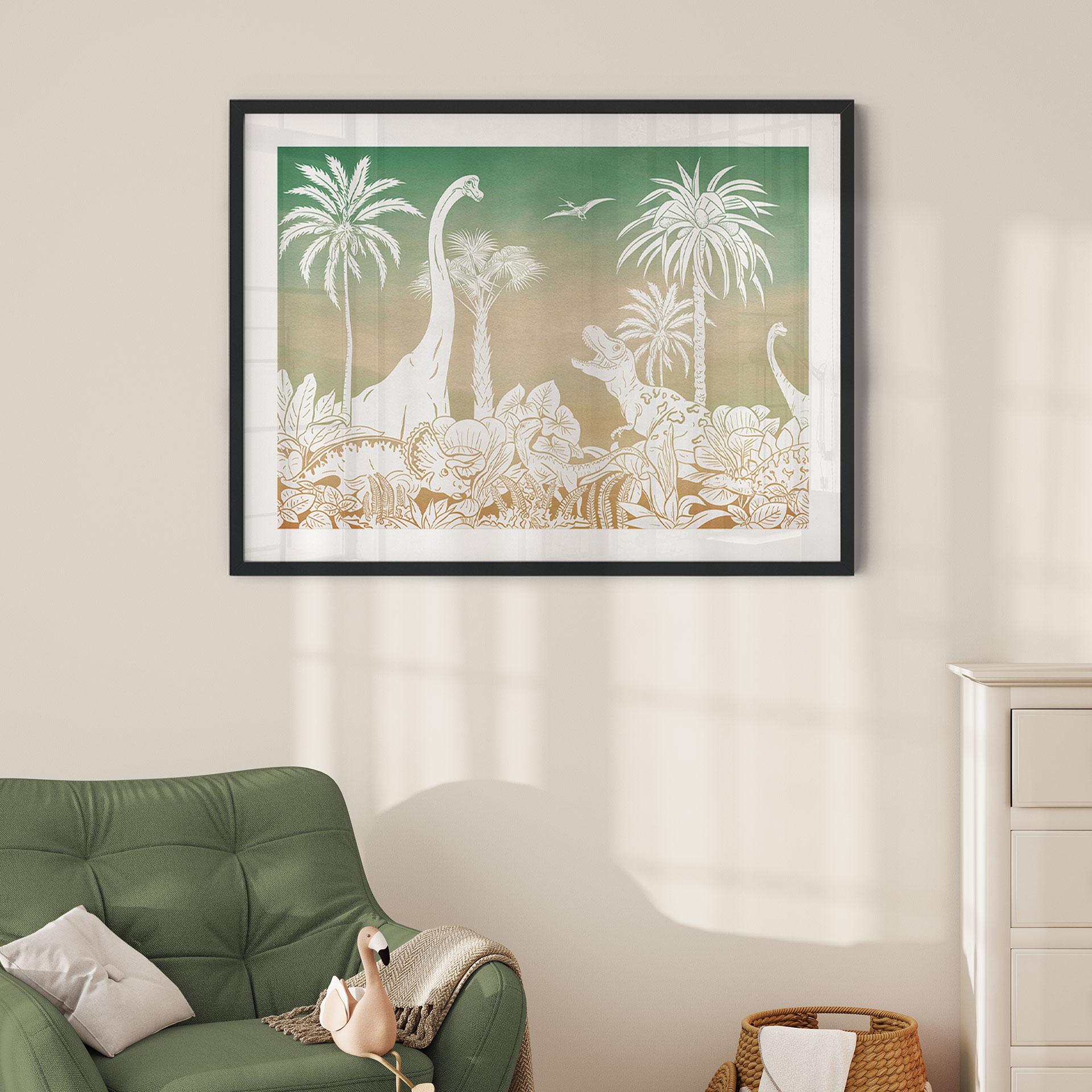 Póster Viaje de aventura a los dinosaurios - Ombre - Kikki Belle