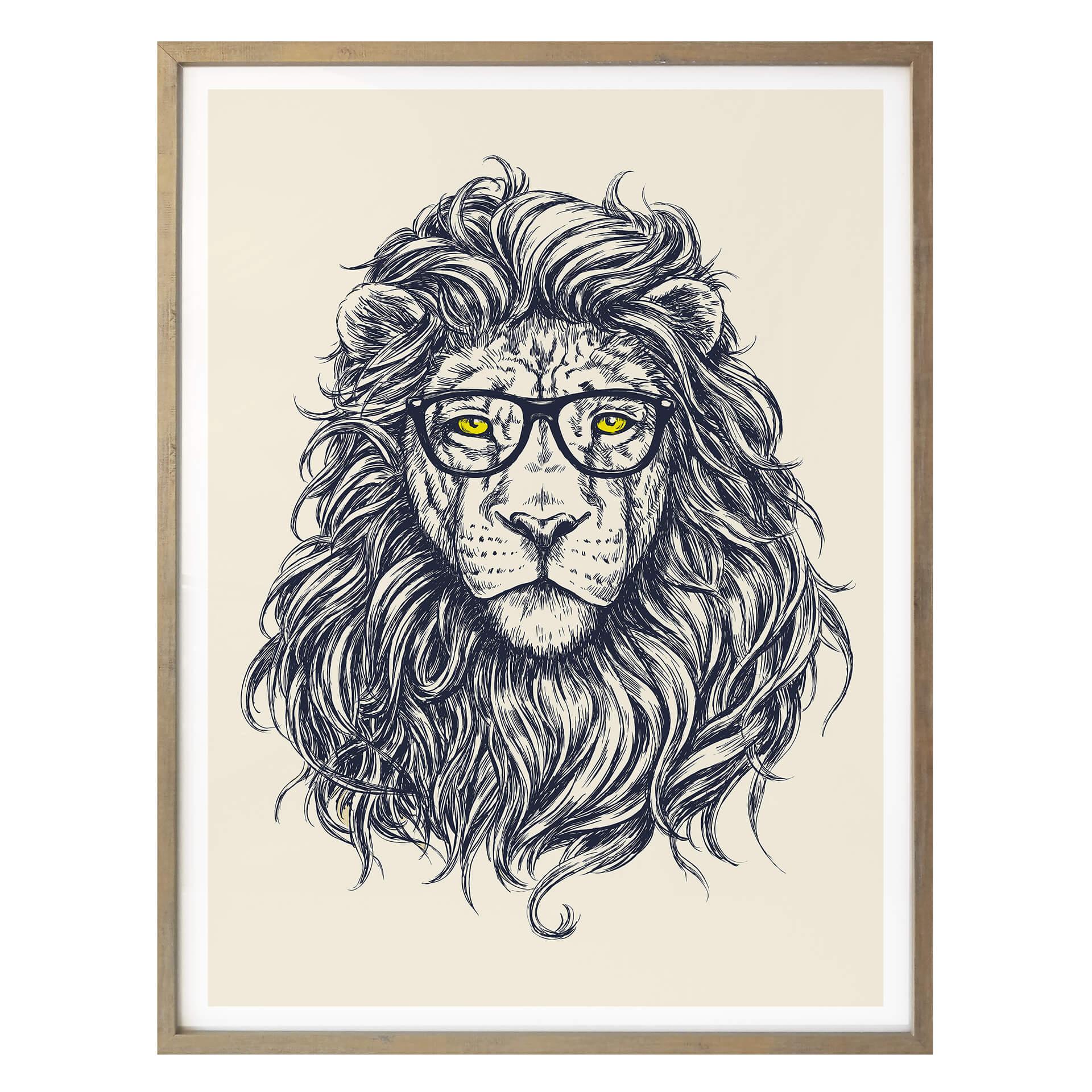 Poster – "Nerdy Lion"
