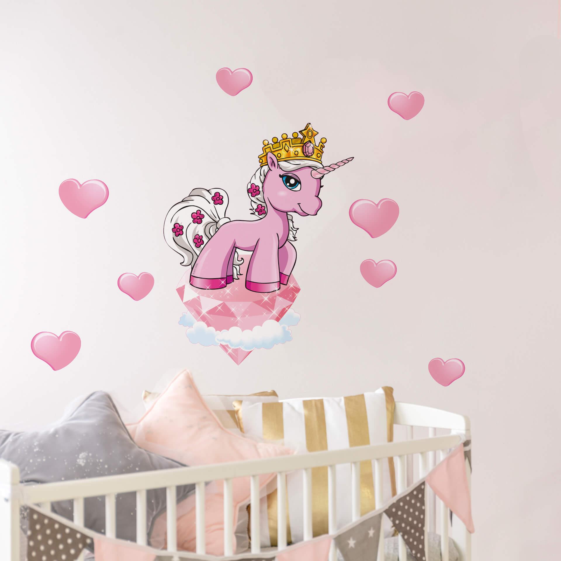 Wallsticker Filly Unicorn Romance Rose