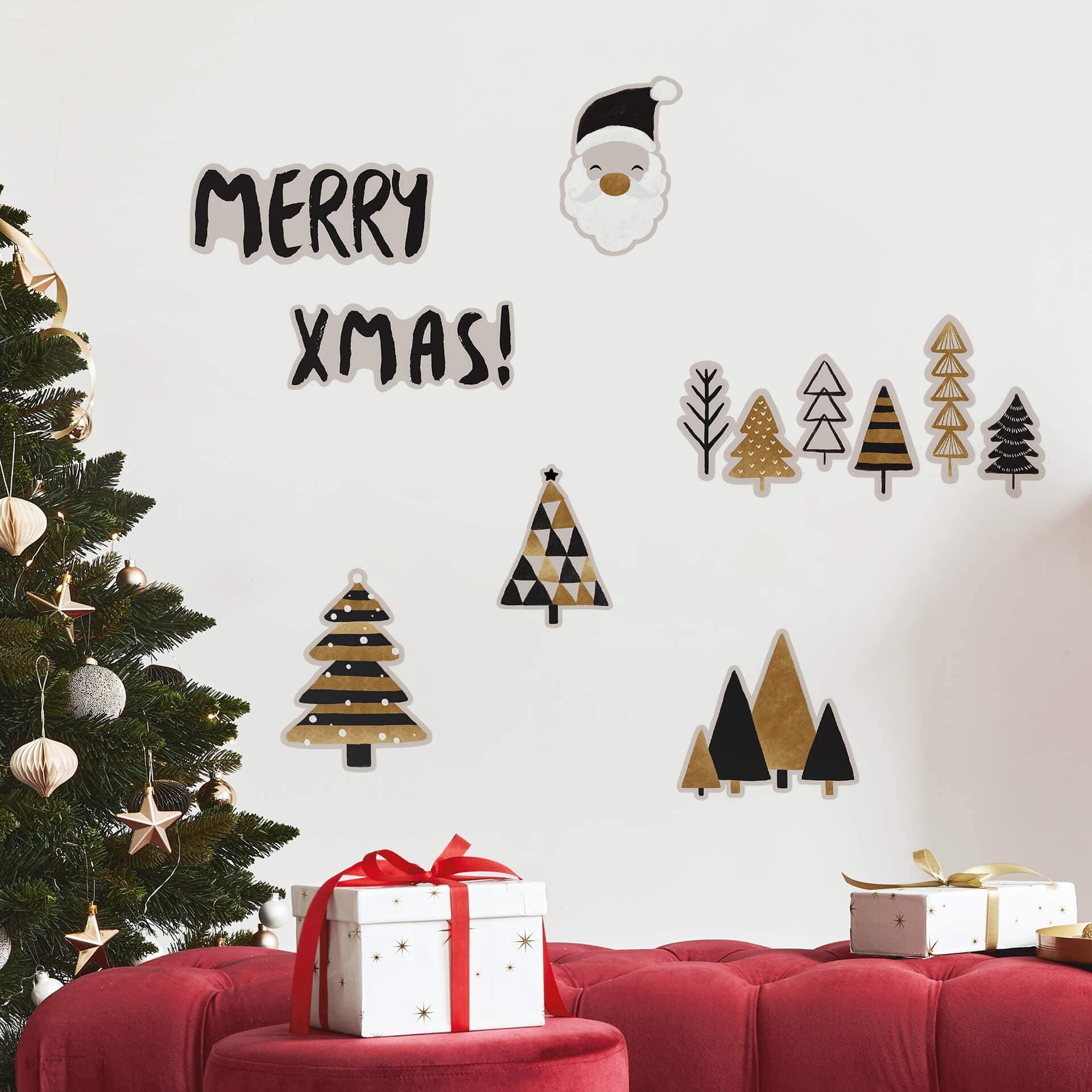 Adesivo murale Orara Studio - Christmas Time  black gold