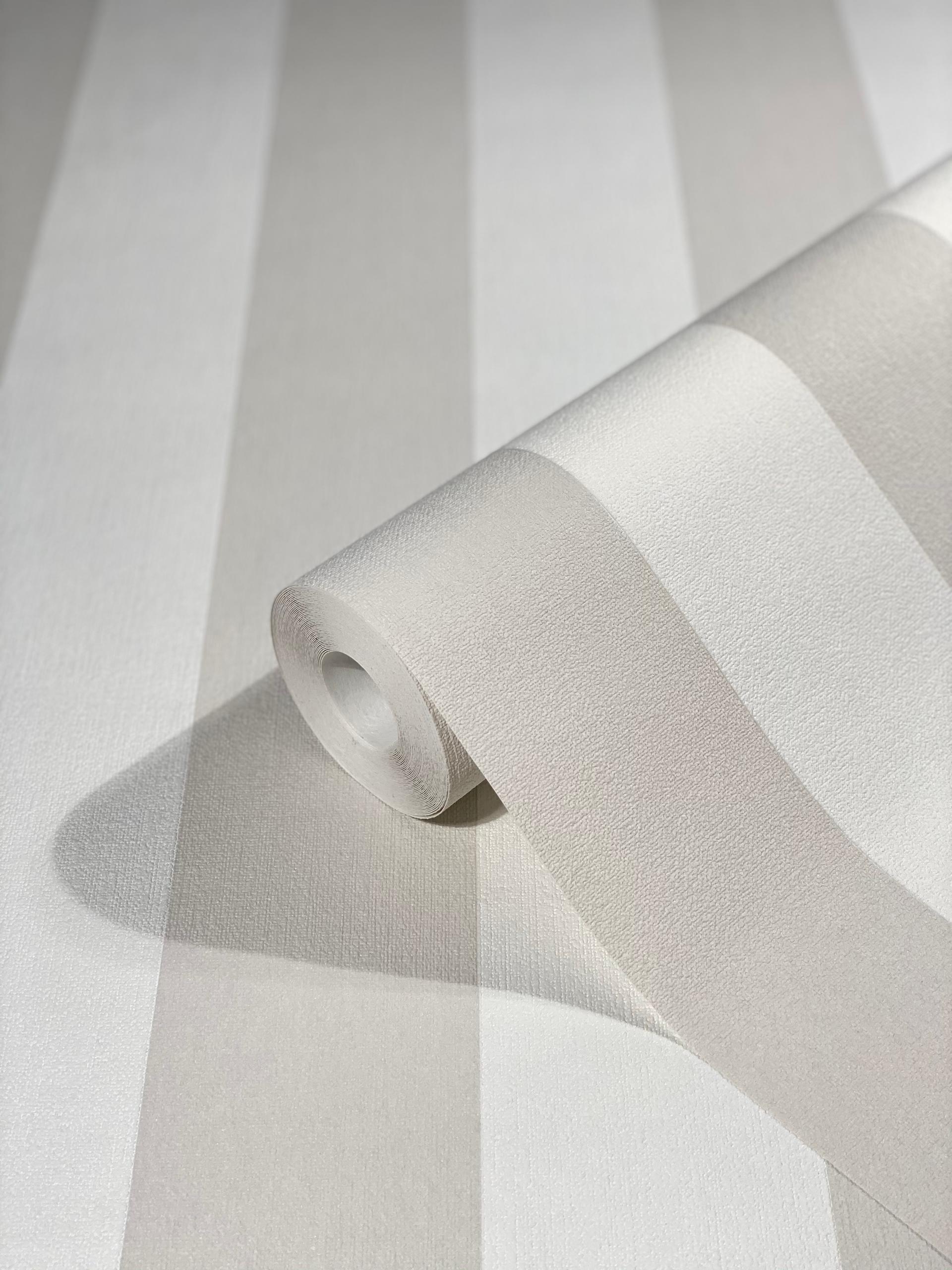 Gestreept behang, vliesbehang Novamur Yvi wit, beige