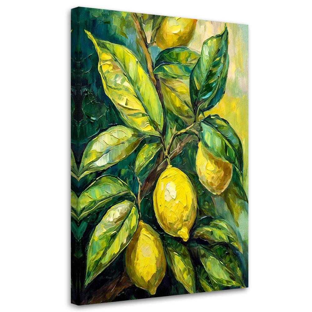 Canvasbillede, citroner akryl