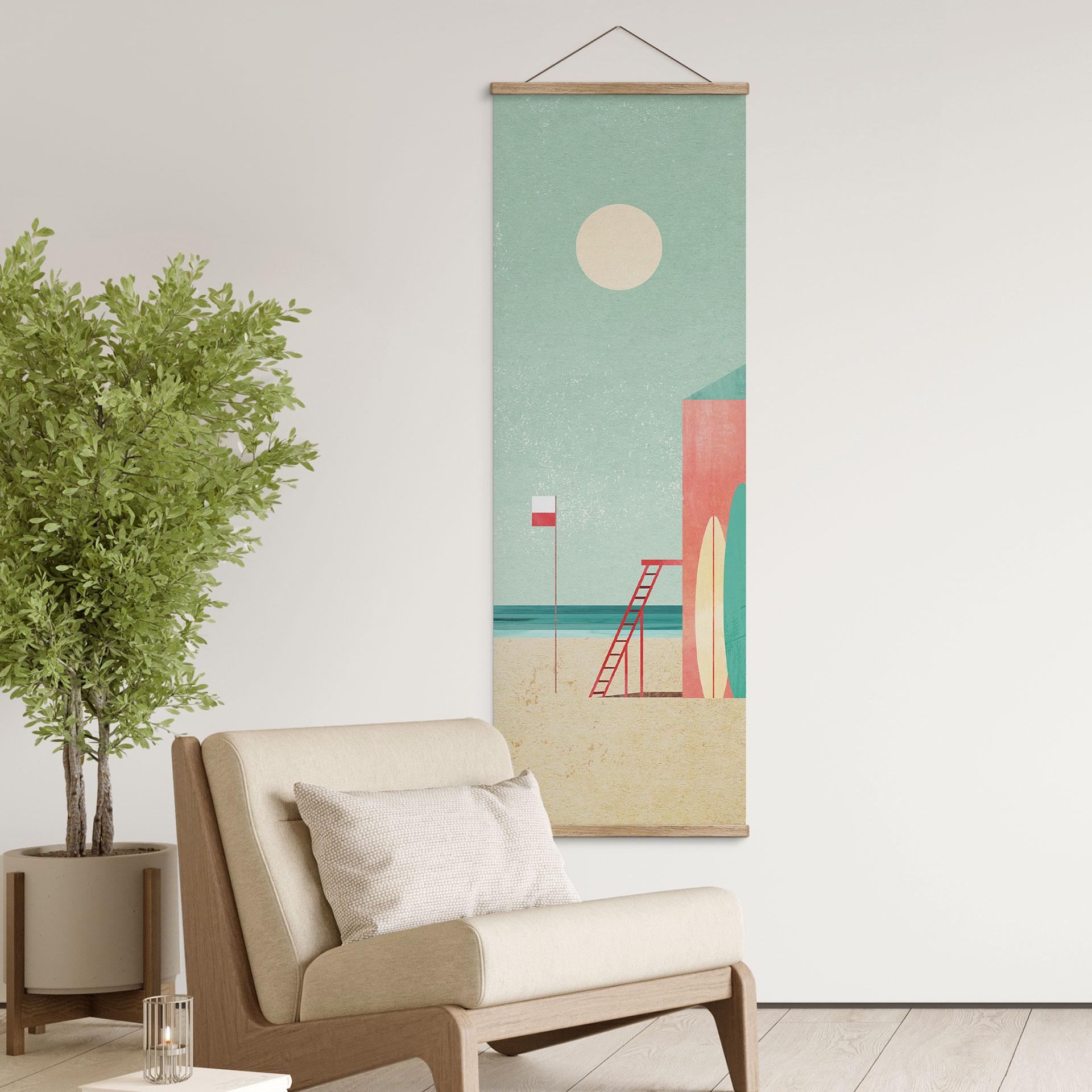 Tekstil plakat Livets hus på stranden - Rivers