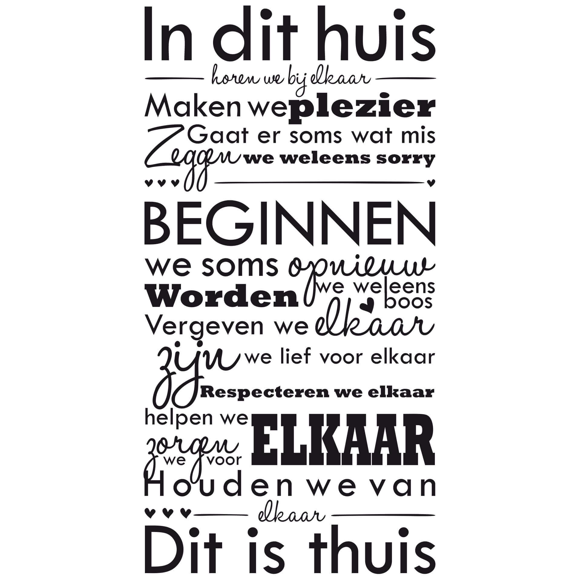 Wandtattoo In dit huis 01