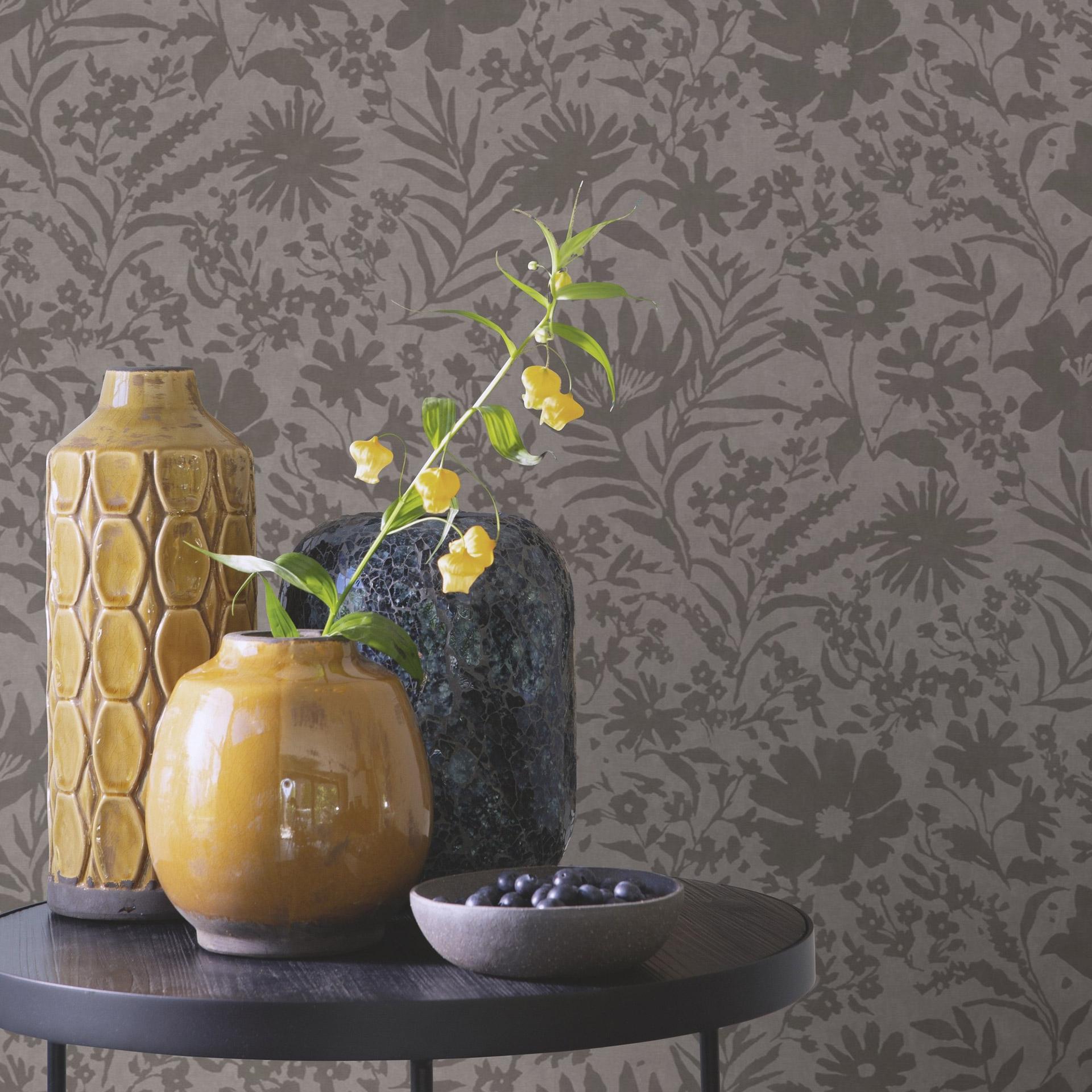 Paraiso beige blomstret og non-woven tapet
