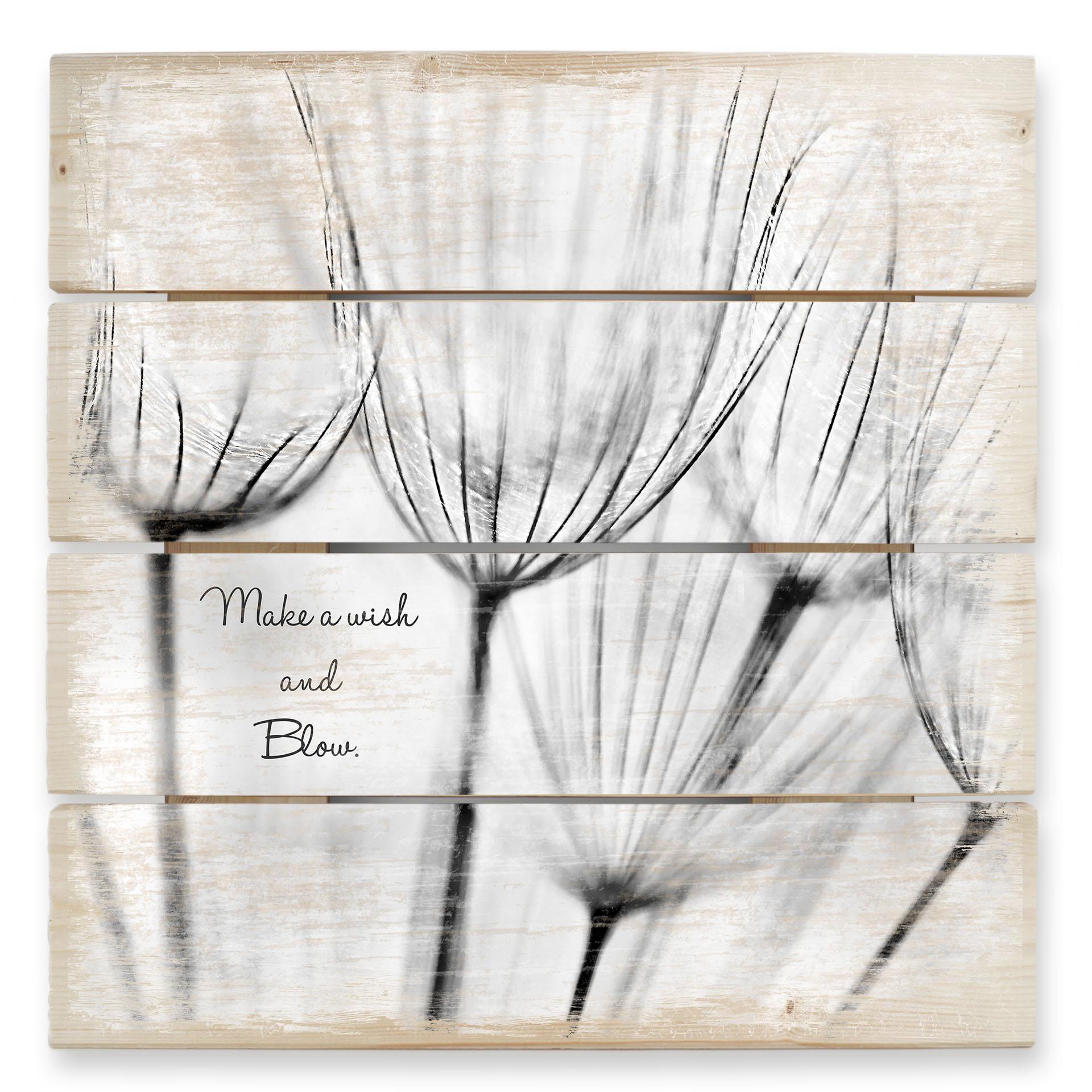 Cuadro de madera Pide un deseo... - 40x41,5 cm