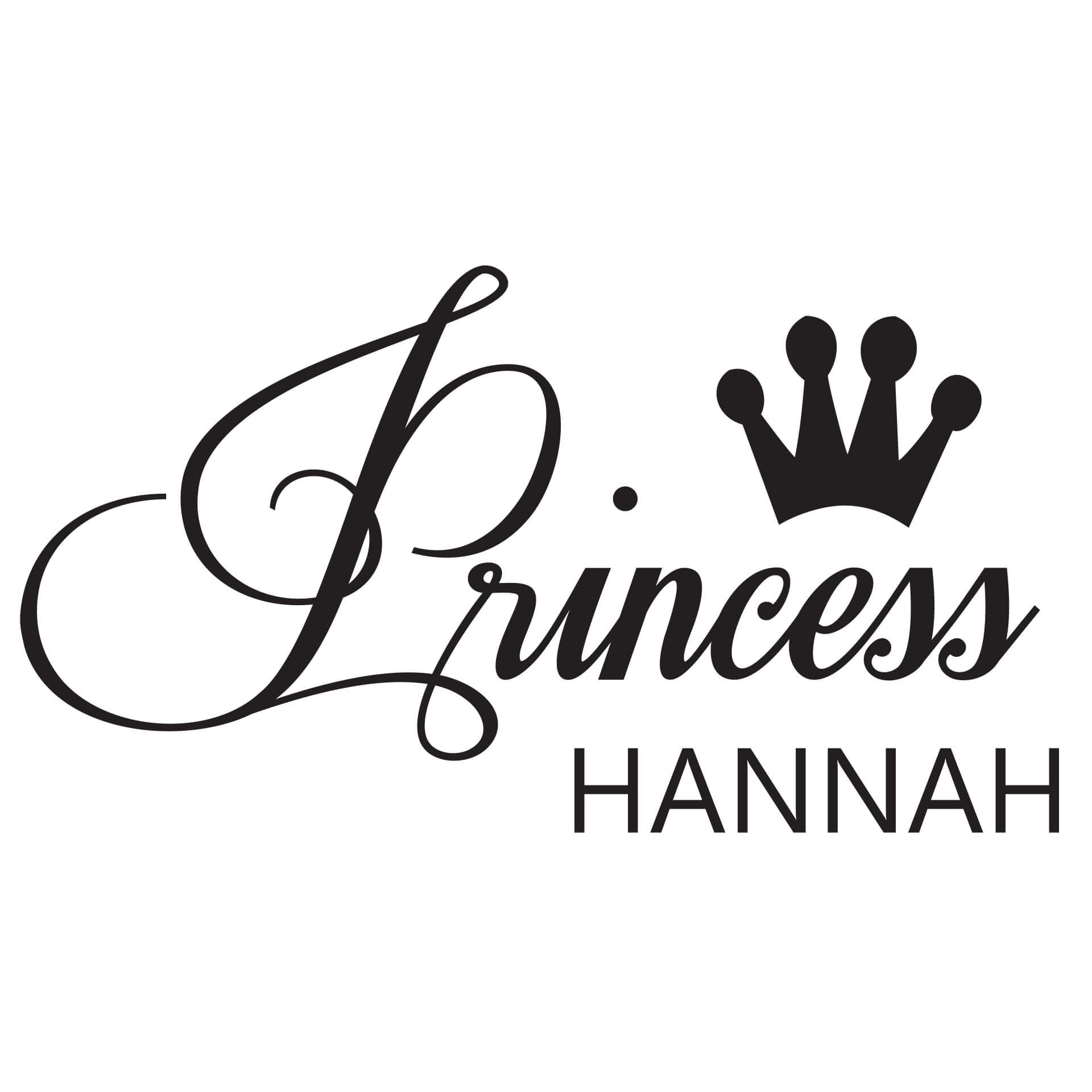 Muursticker Princess + Eigen Naam