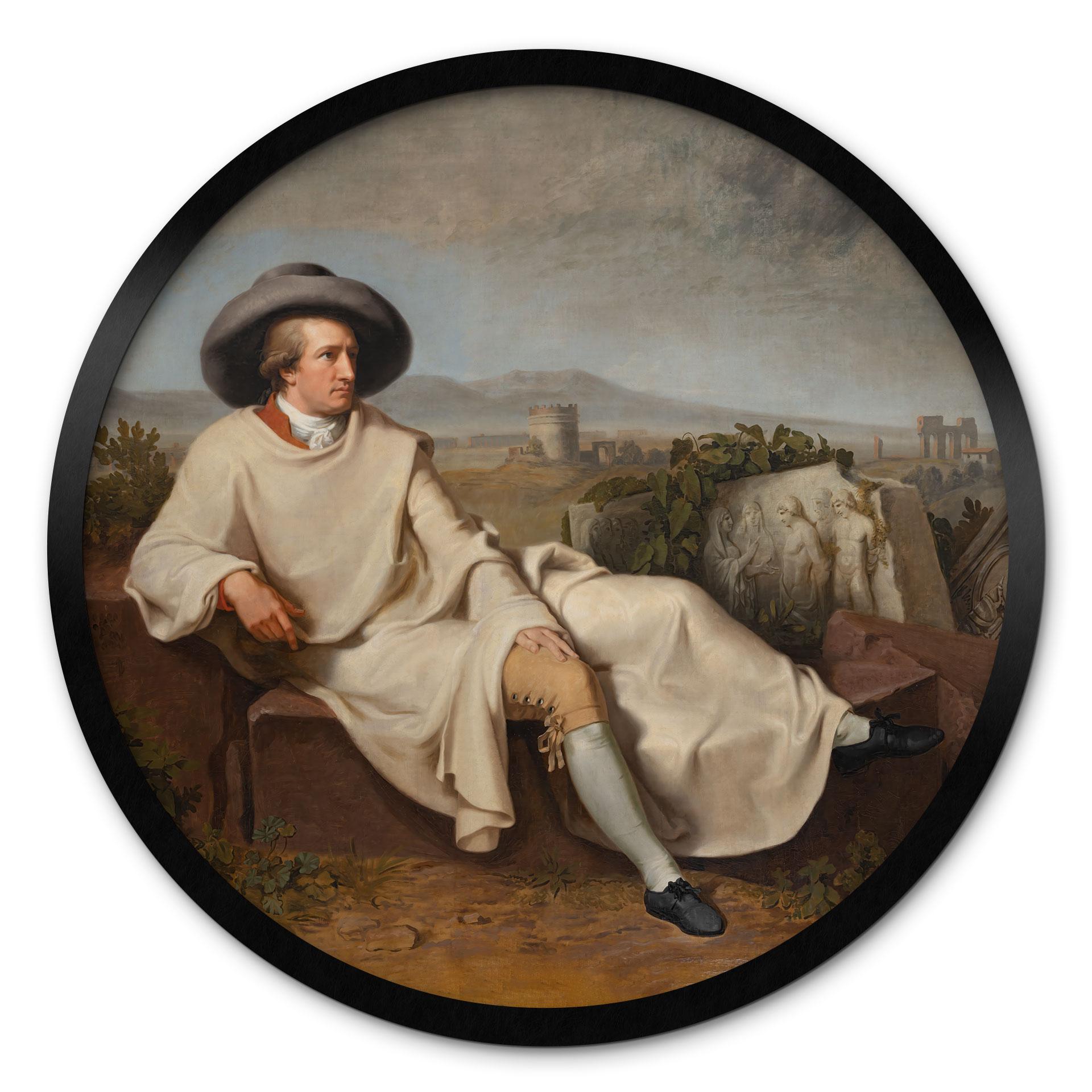 Plakat Tischbein - Goethe i den romerske Campagna - Rund