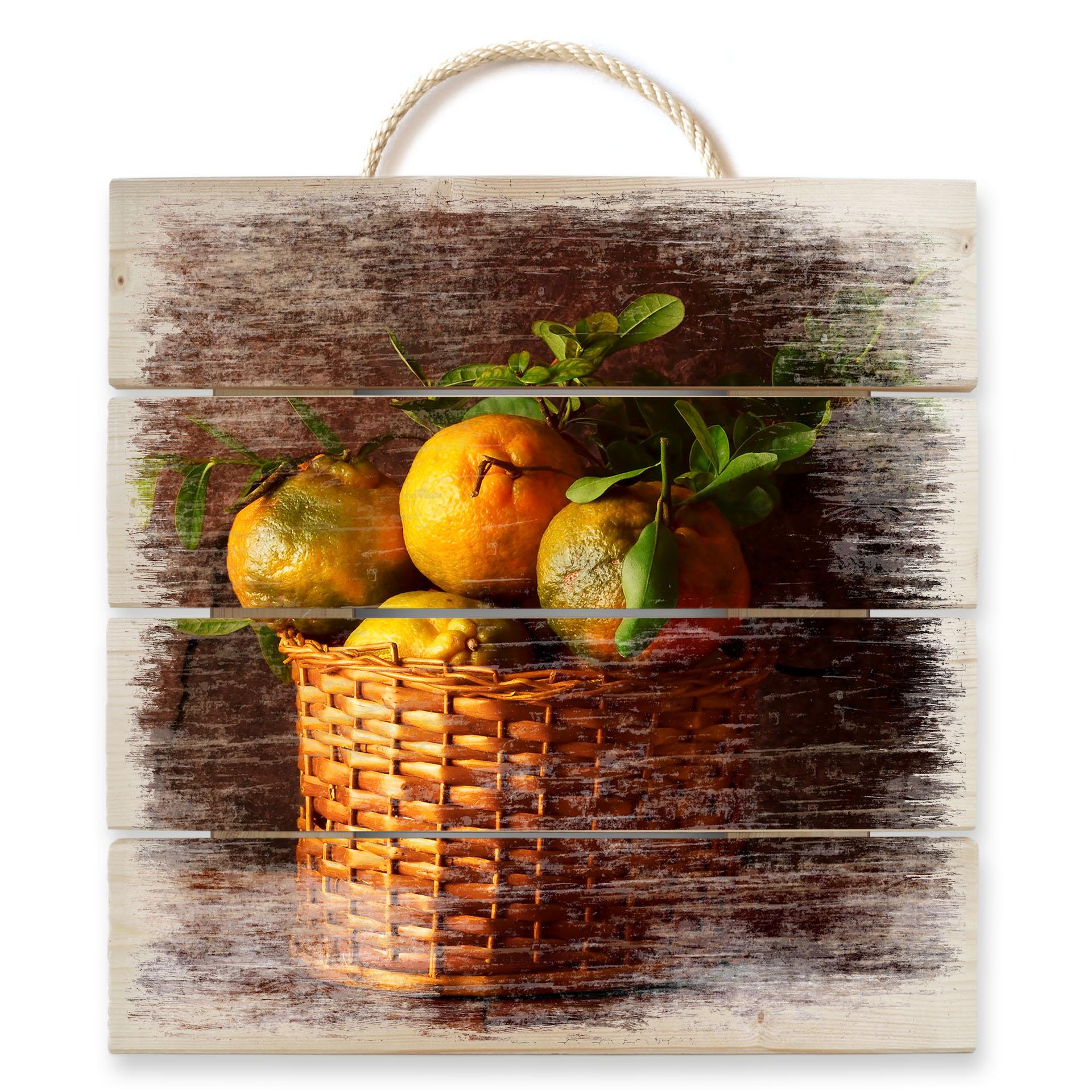 Obraz drewniany Laercio - Farmers Lemons - 40x41,5 cm