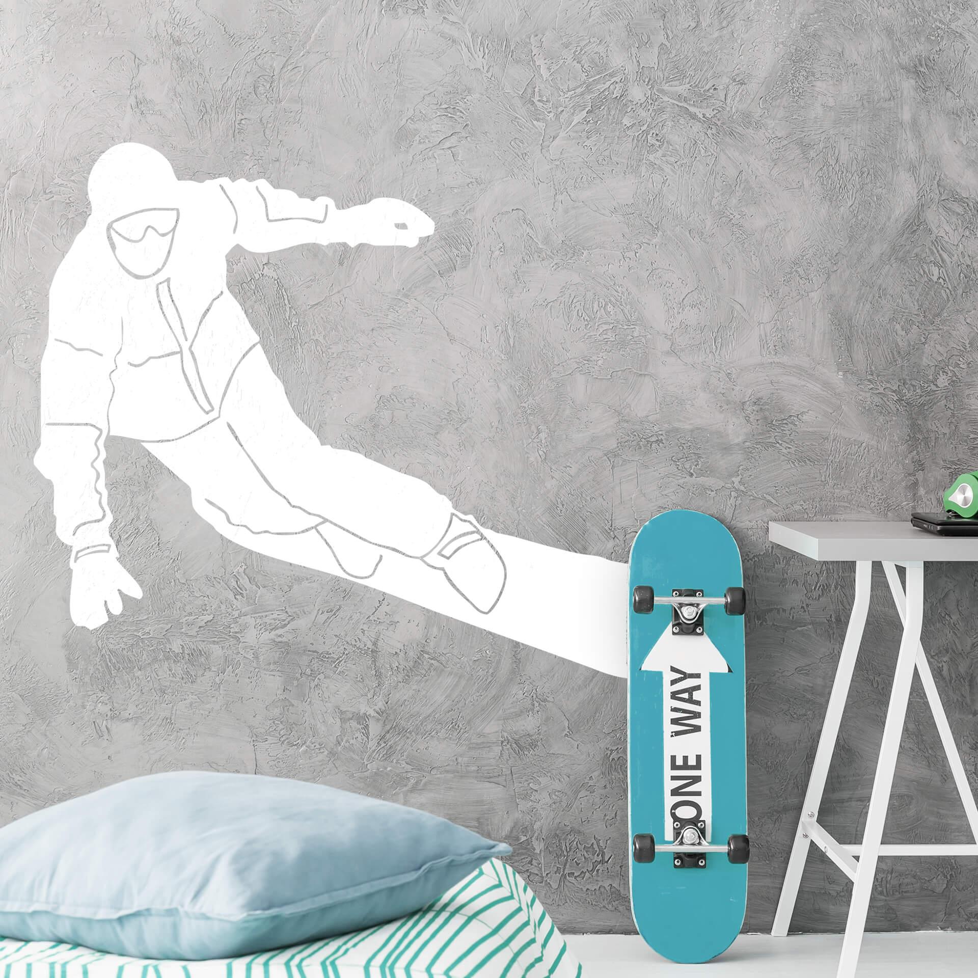 Muursticker Snowboarder 03