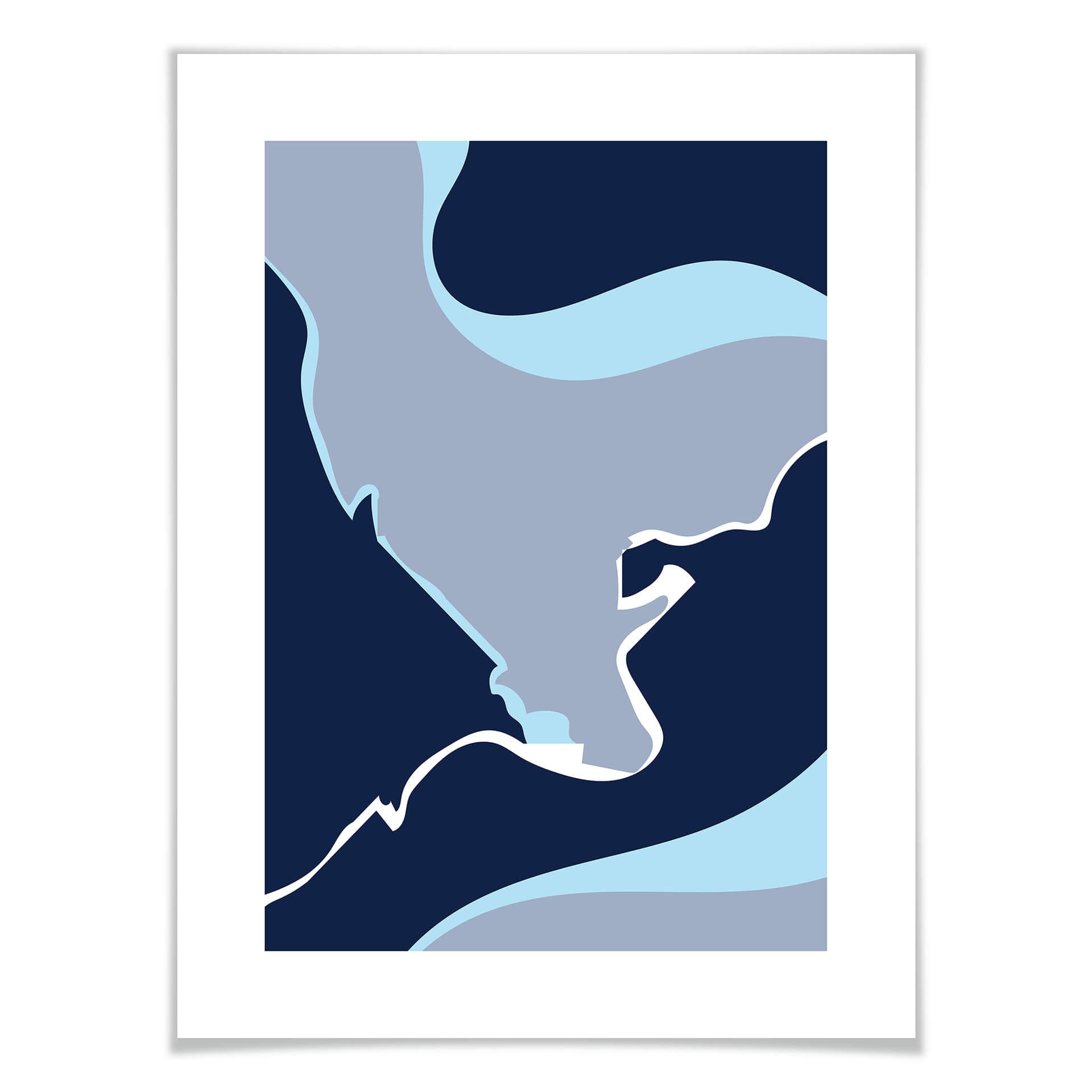 Plakat Nordic Creators - Abstrakcyjny niebieski