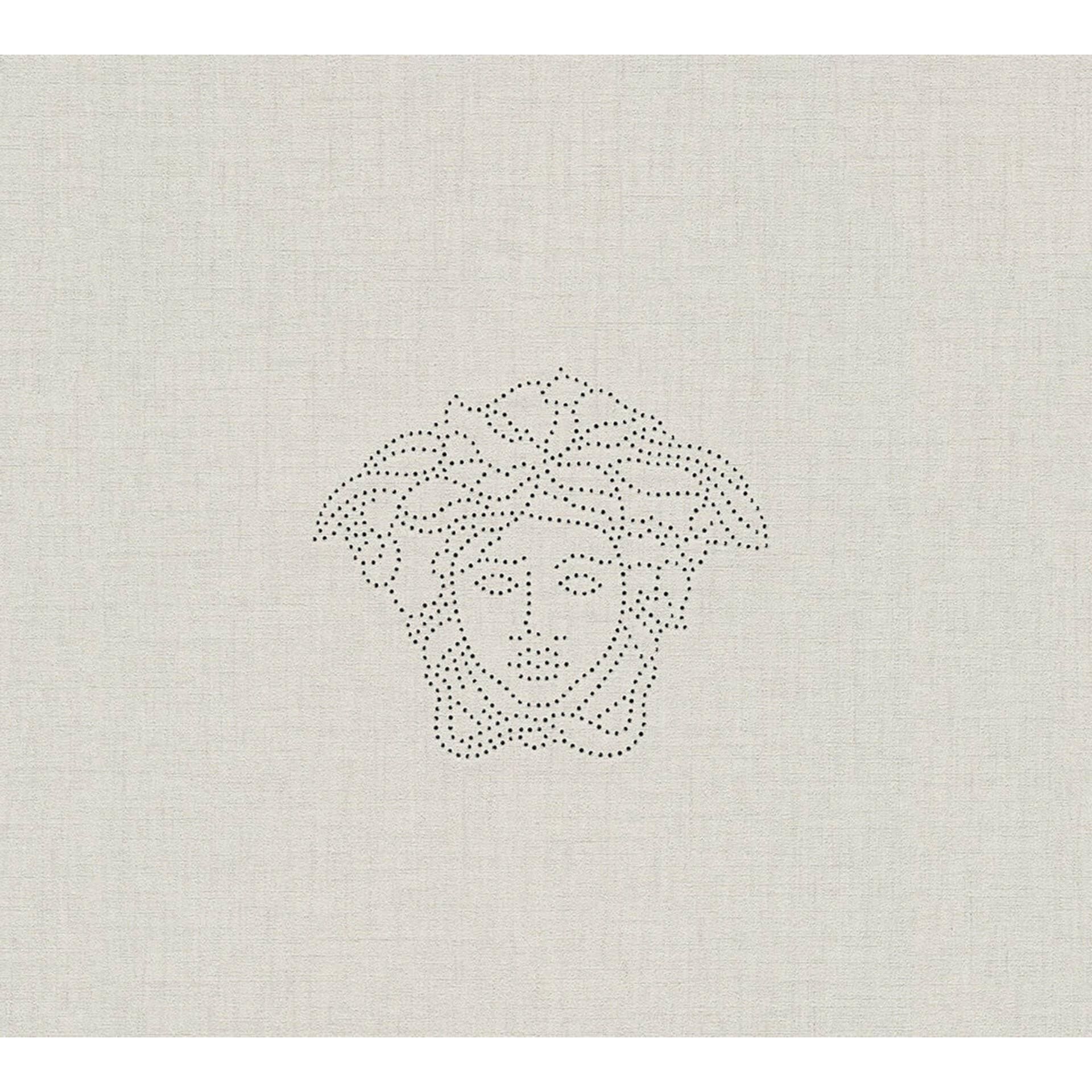 Versace tapet, Fleecetapet, Medusa grå, sølv