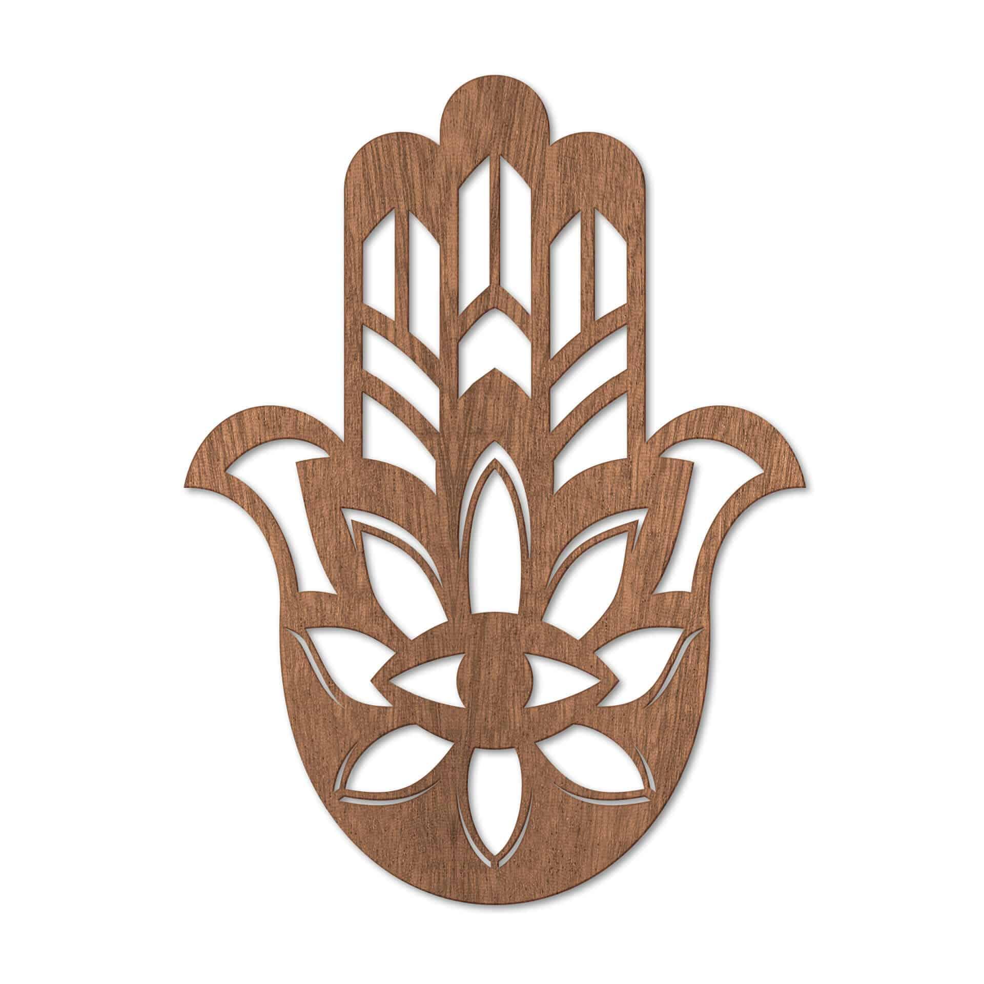 Decoro in legno - Mano di Fatima