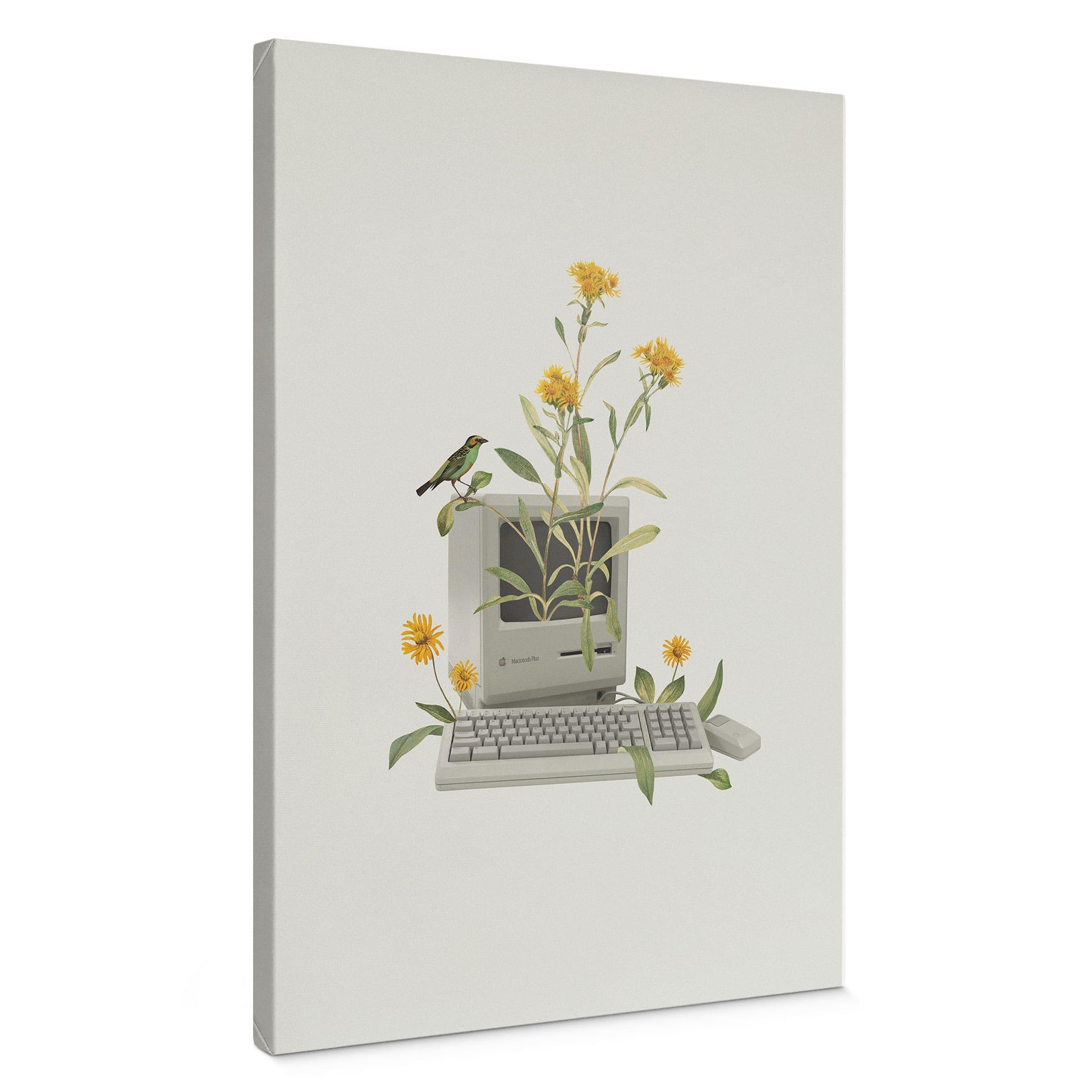 Leinwandbild Vintage Botanik-Computer - Frida Floral Studio