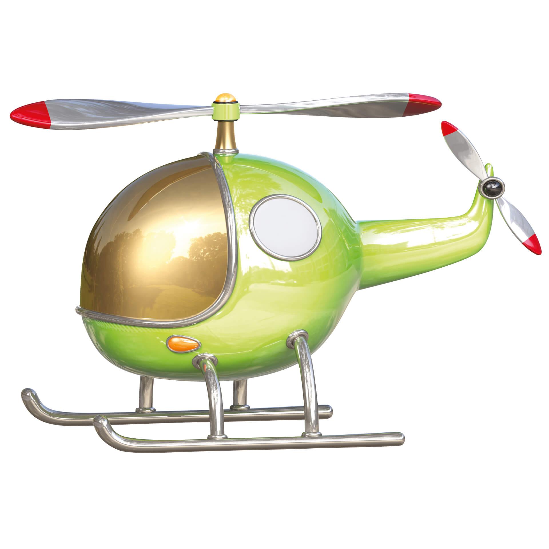 Wandtattoo Michel Agullo - Helikopter (grün)