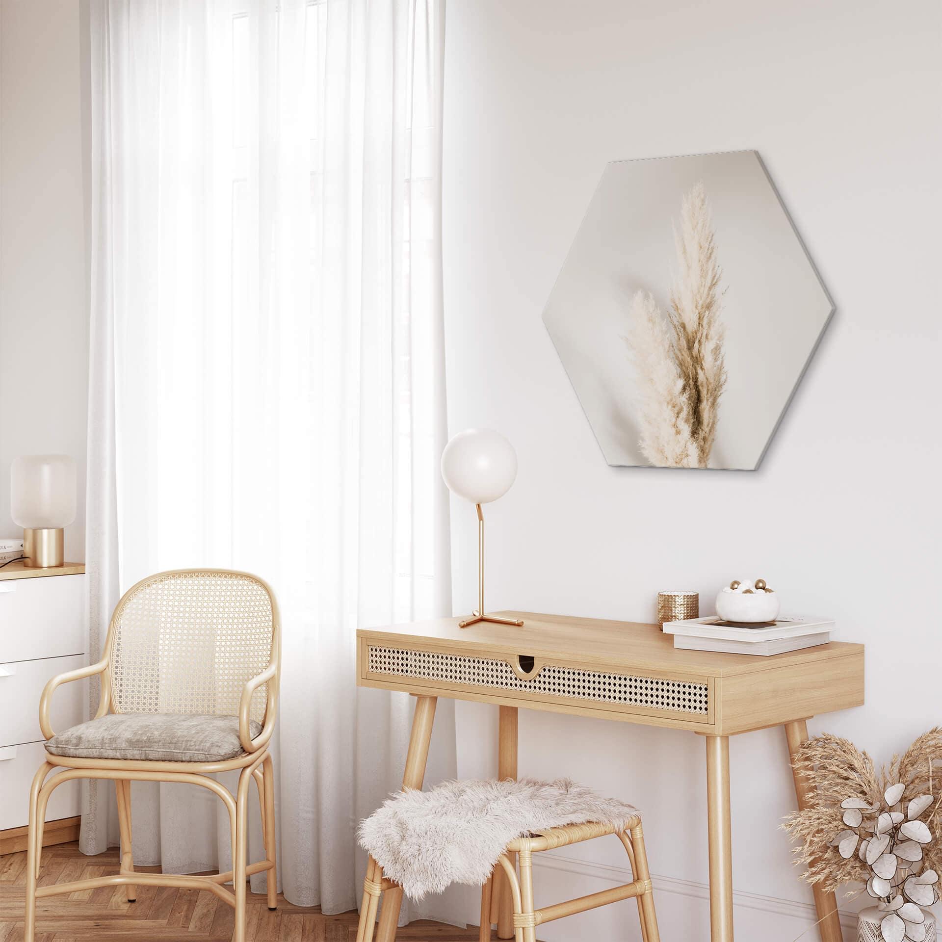 Esagoni Alu-dibond 1X Studio - Pampas grass