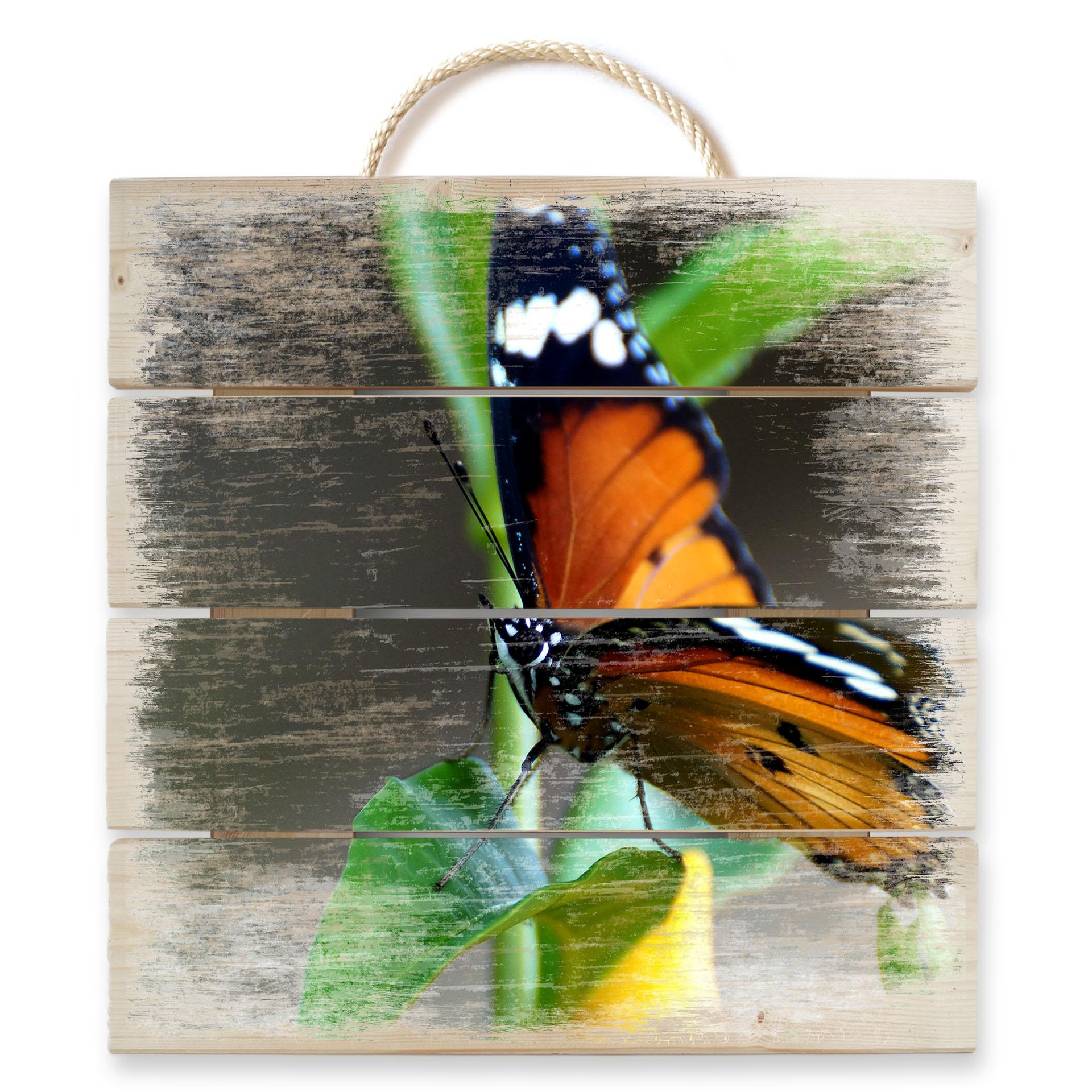 Cuadro de madera mariposa pequeña - 40x41,5 cm
