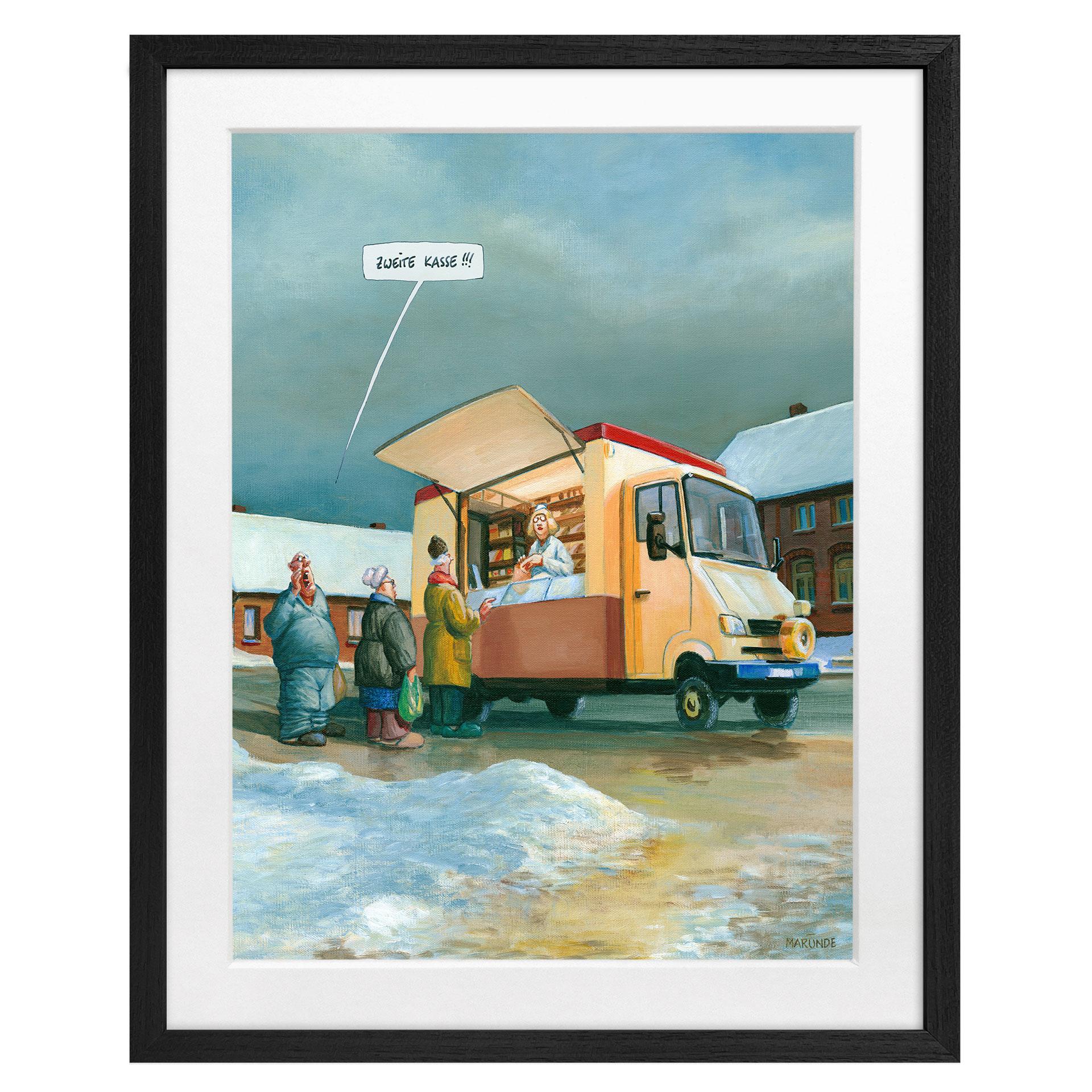 Kunstplakat med passepartout Marunde - Service (2014)