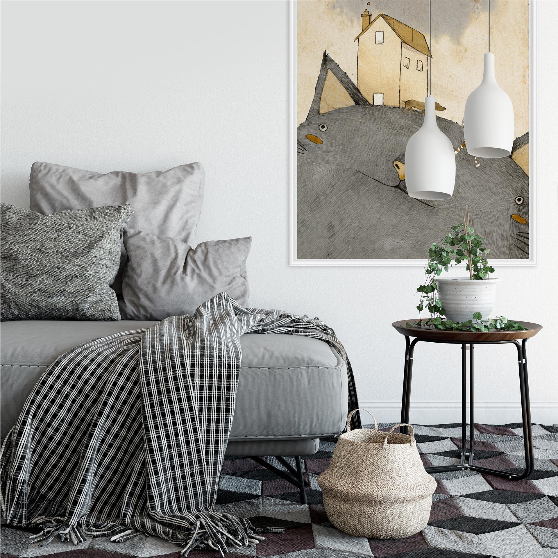 Muurprints Loske - Kattenhuis