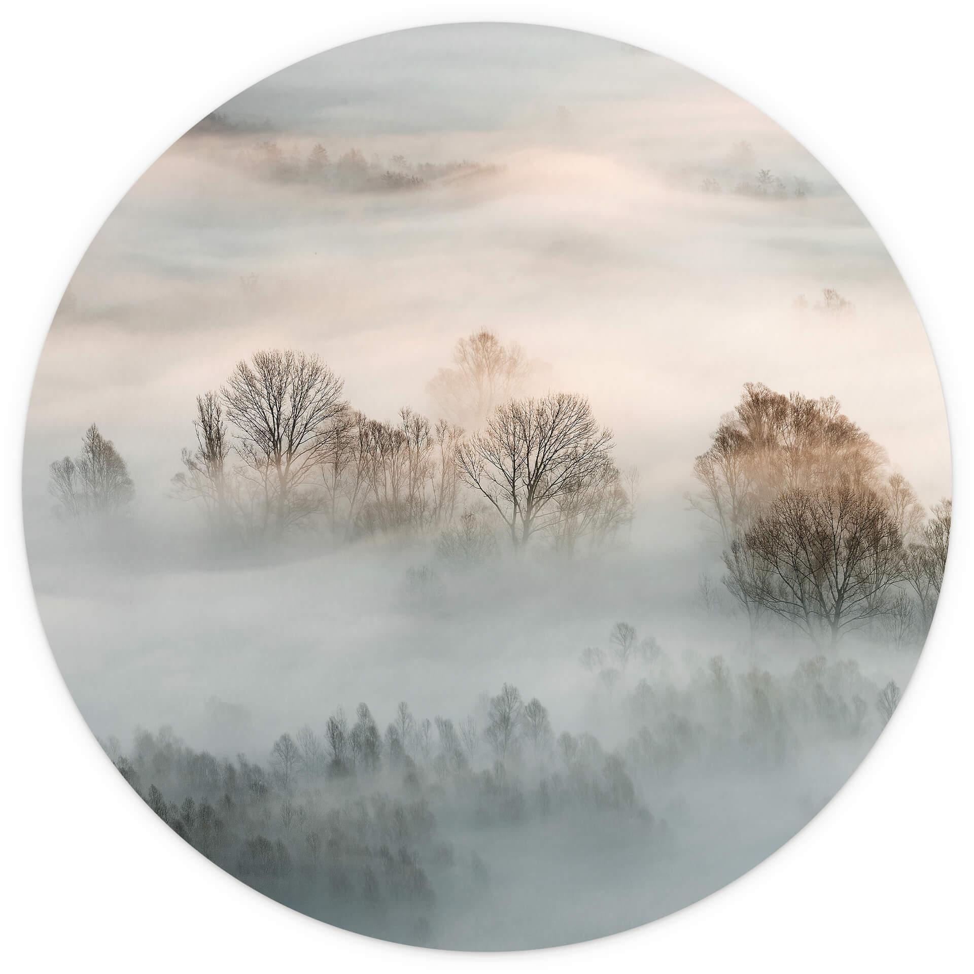Behangcirkel Galimberti - Winter Fog - vliesbehang/zelfklevend vliesbehang