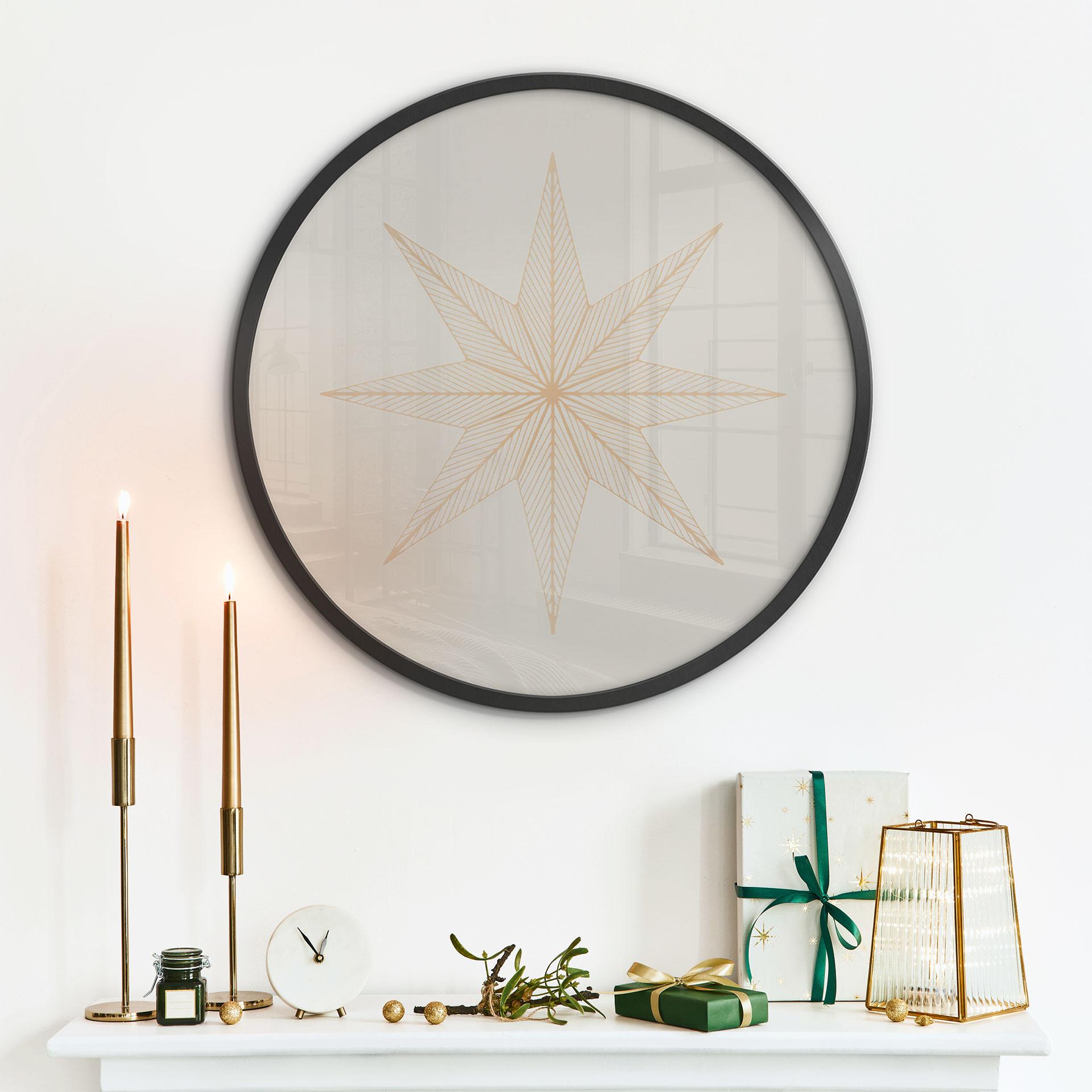 Plakat Geometrisk guldstjerne - Magnusson - Rund