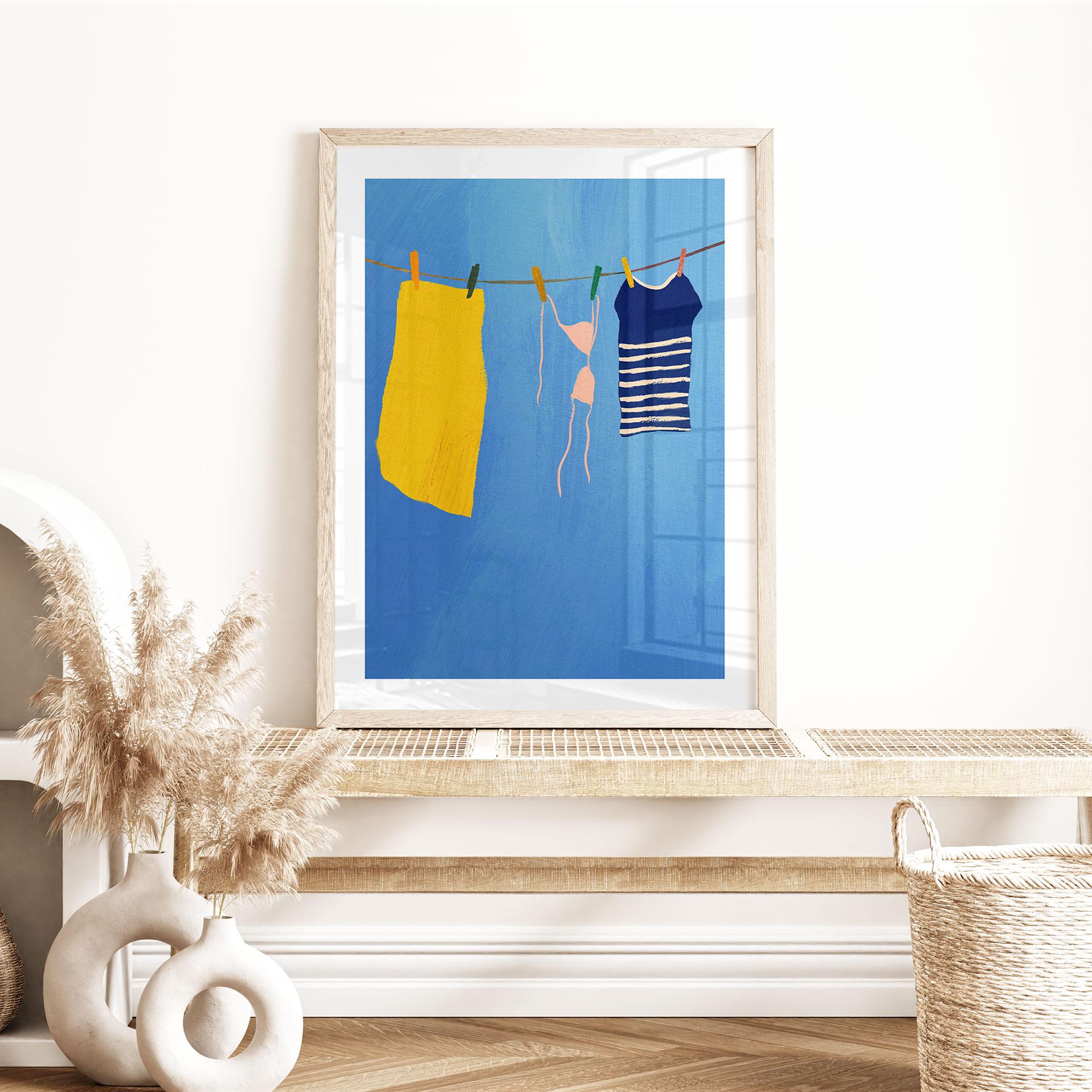 Plakat Sommerundertøj under en blå himmel - Rivers
