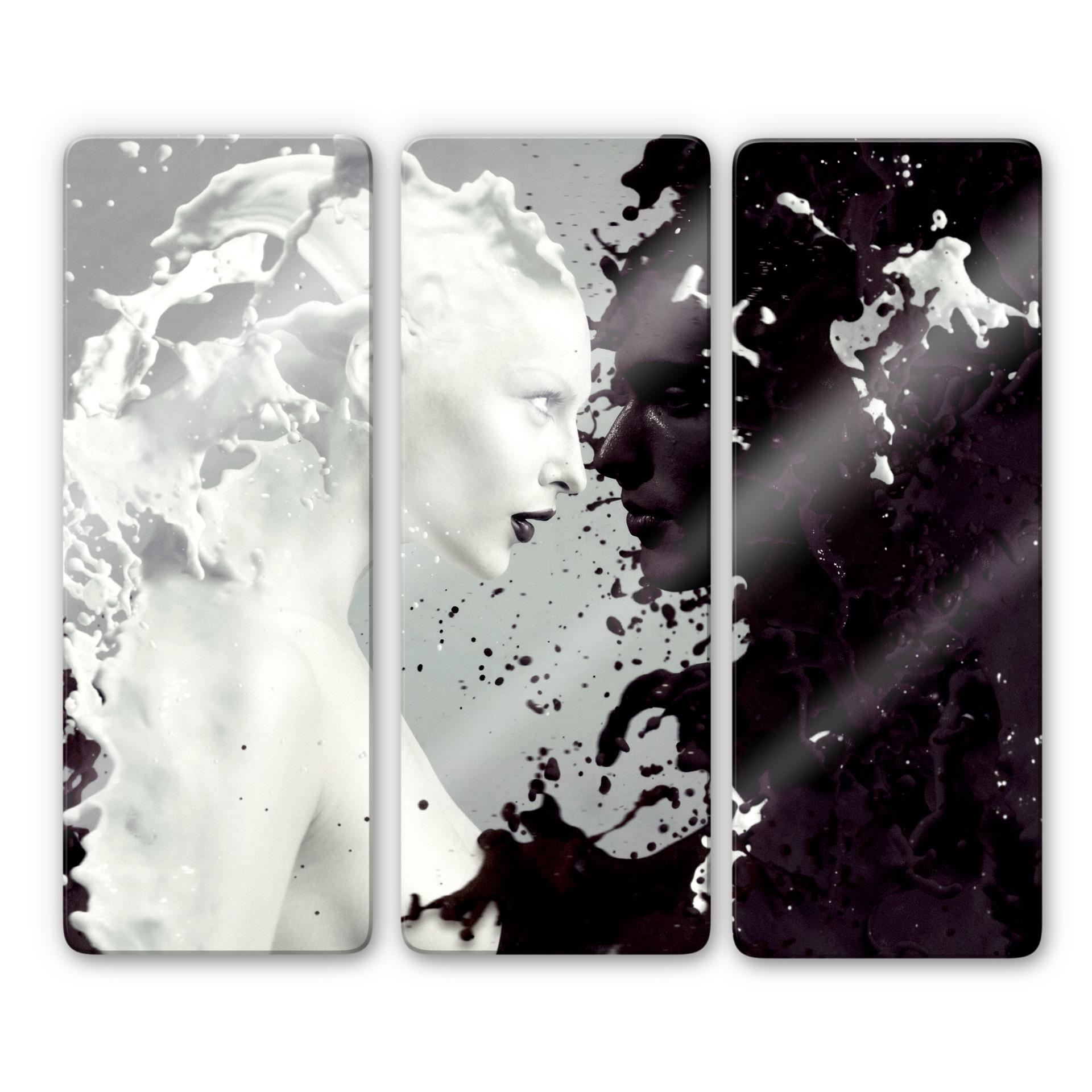 Tableau en verre - Milk & Coffee (3 parties)