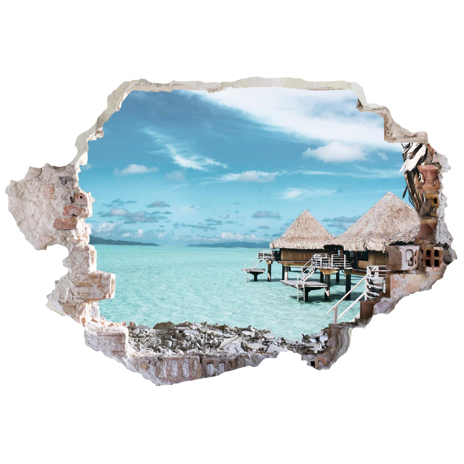 Adesivo 3D – Vacanza alle Maldive