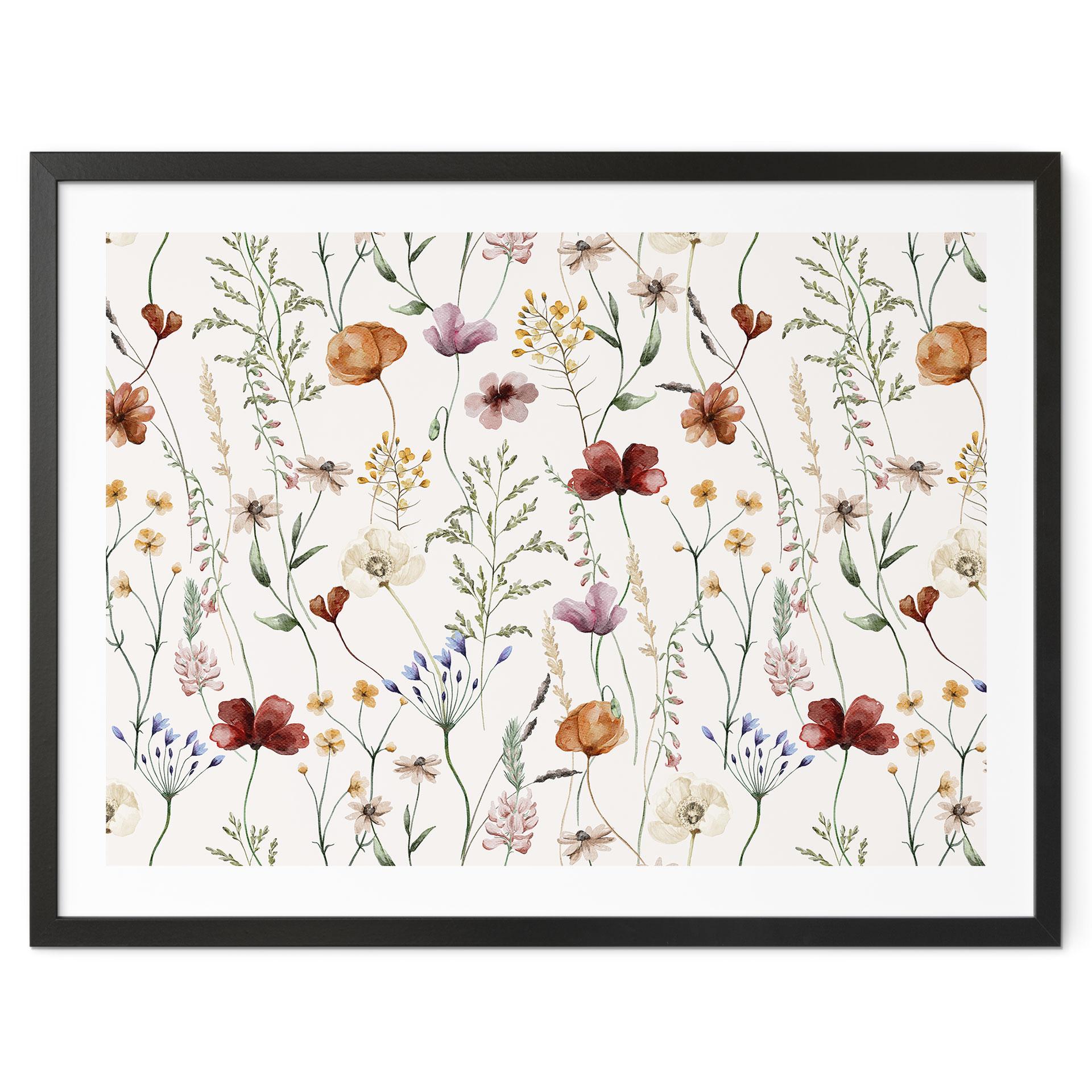 Plakat Farverige vilde blomster - UN Designs