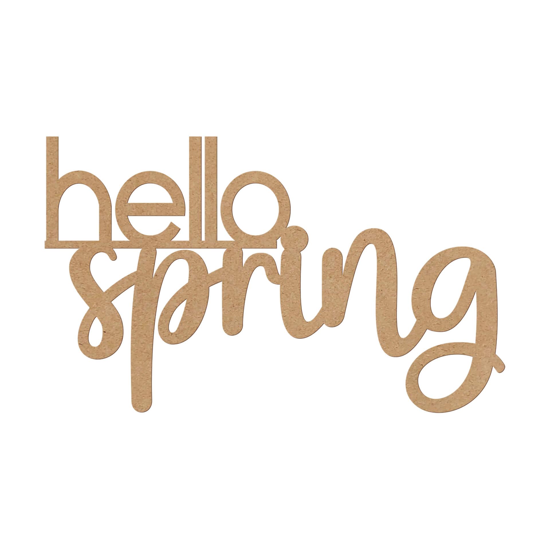 MDF Decoratie hello spring