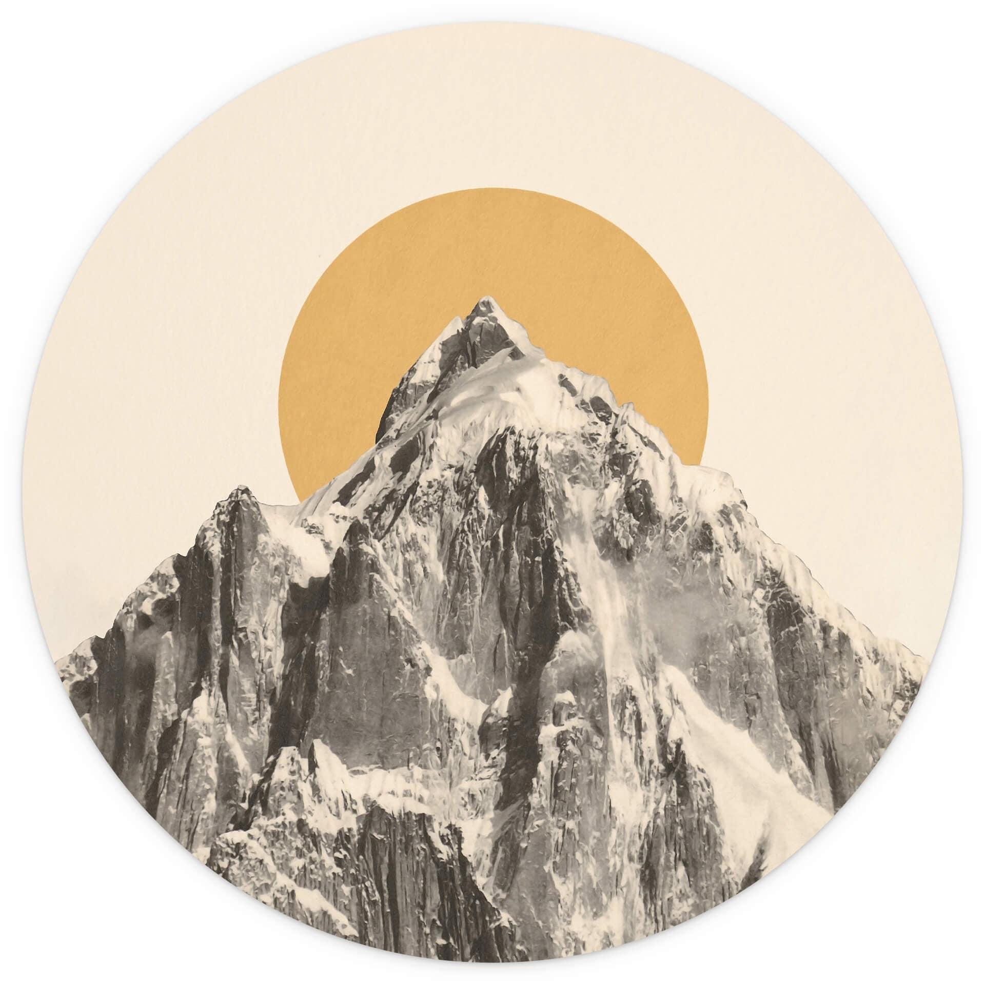 Behangcirkel Bodart - Sun and Mountain - vliesbehang/zelfklevend vliesbehang