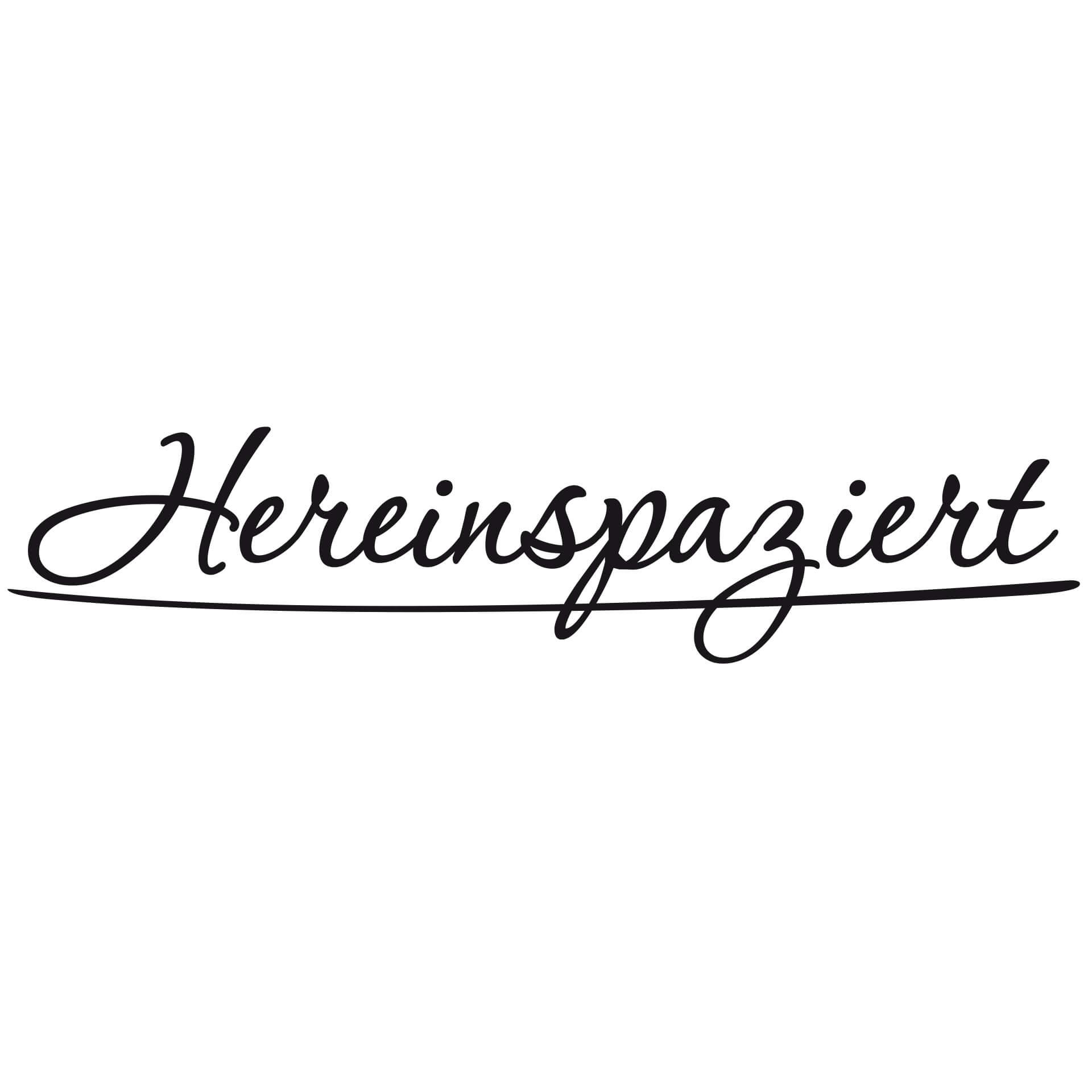 Wandtattoo - Hereinspaziert