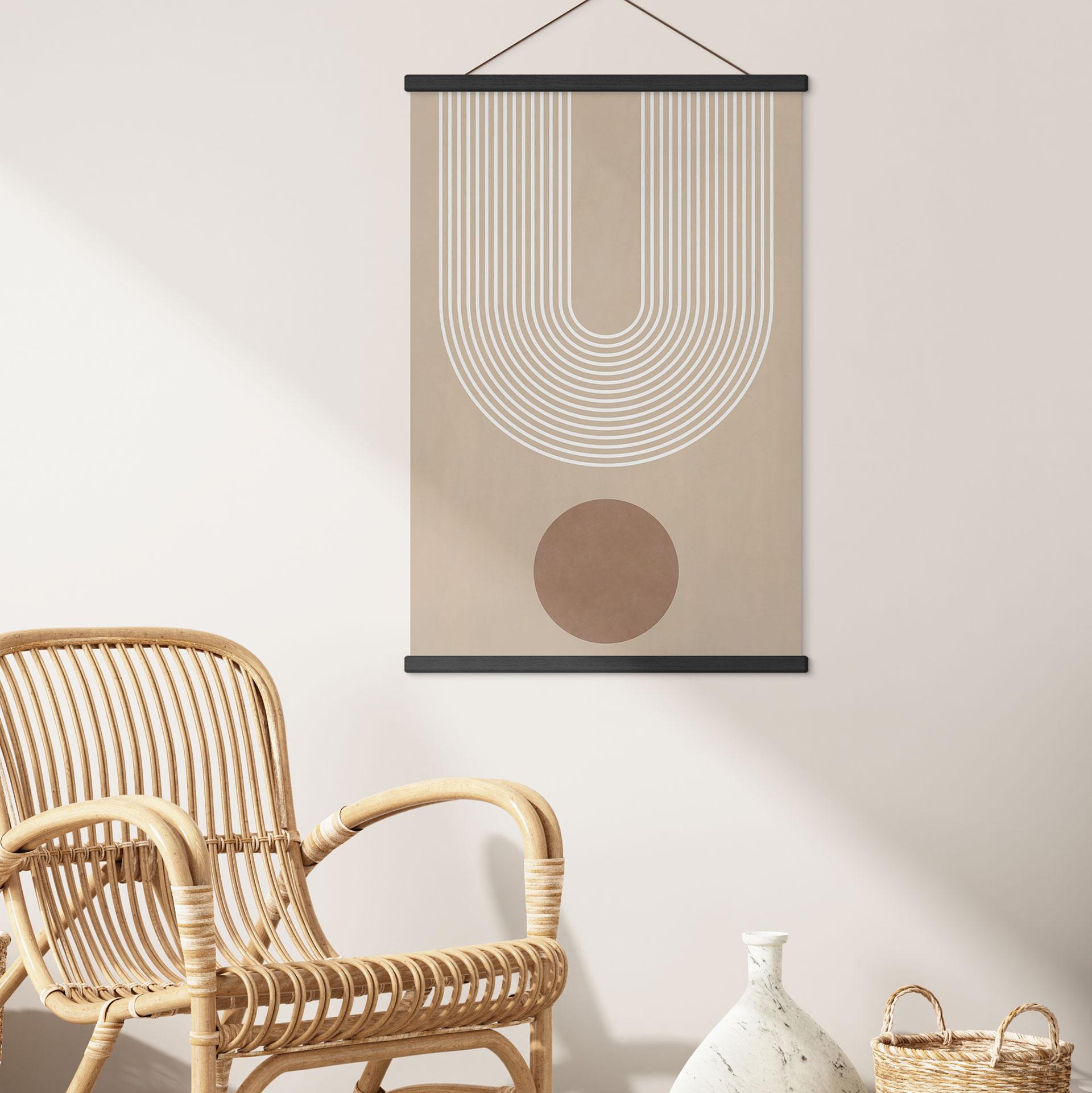 Tekstil plakat Abstrakt geometri i balance - Ristova
