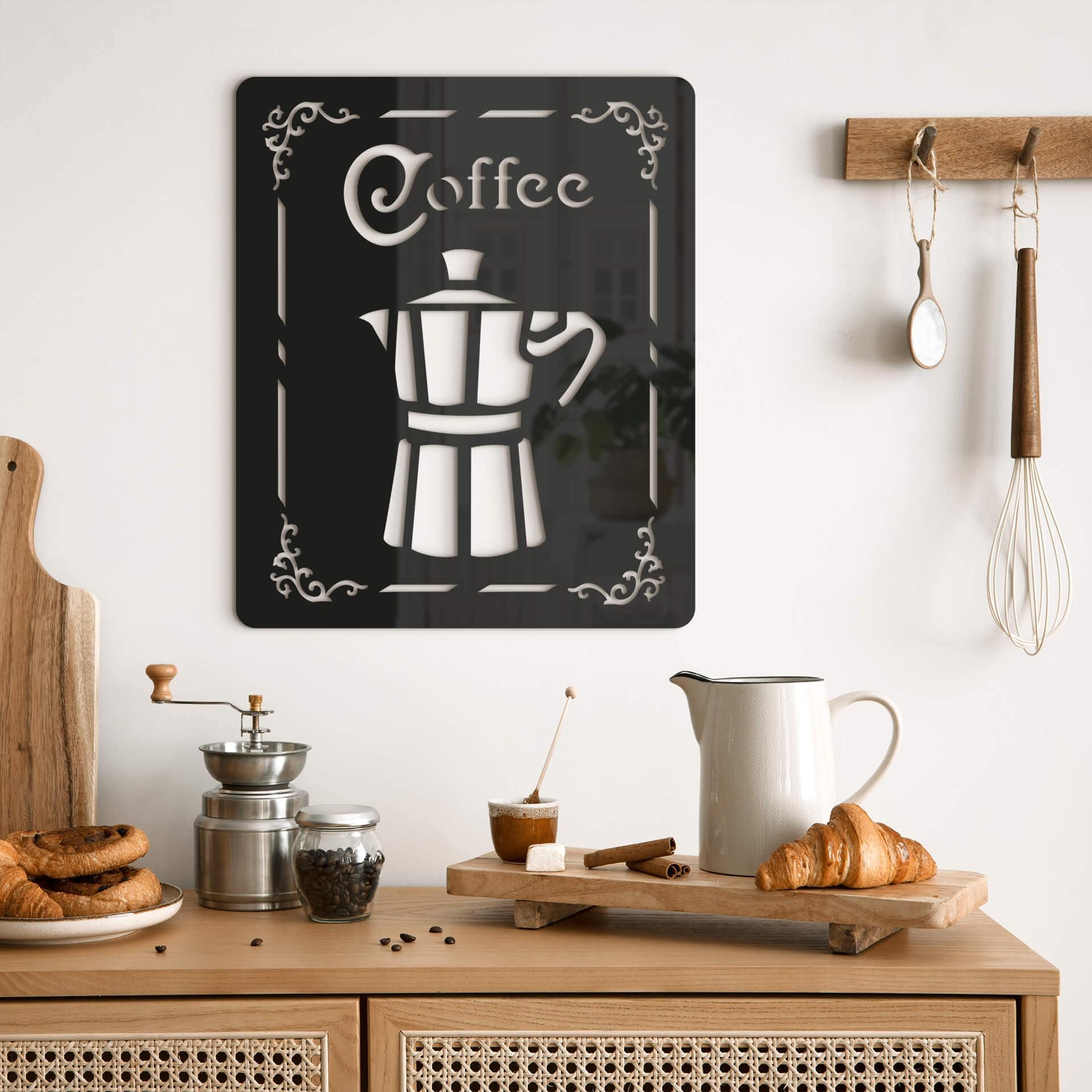 Vægdekoration akrylglas Kaffeskilt - Espresso kaffekande