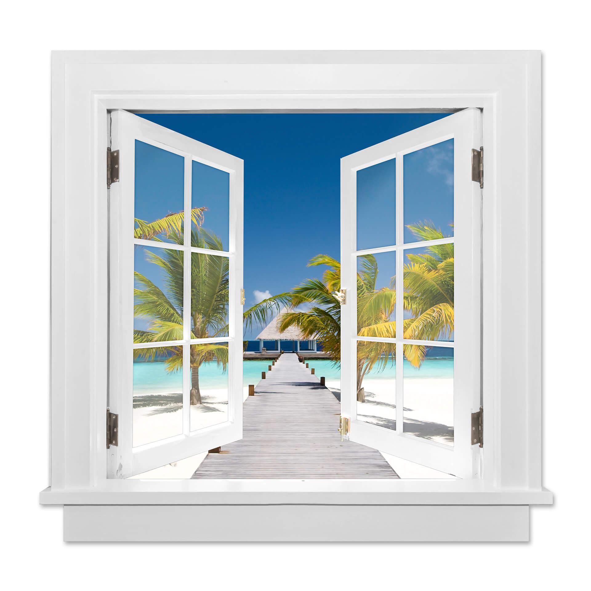 Trompe L'oeil Muursticker Way to Paradise