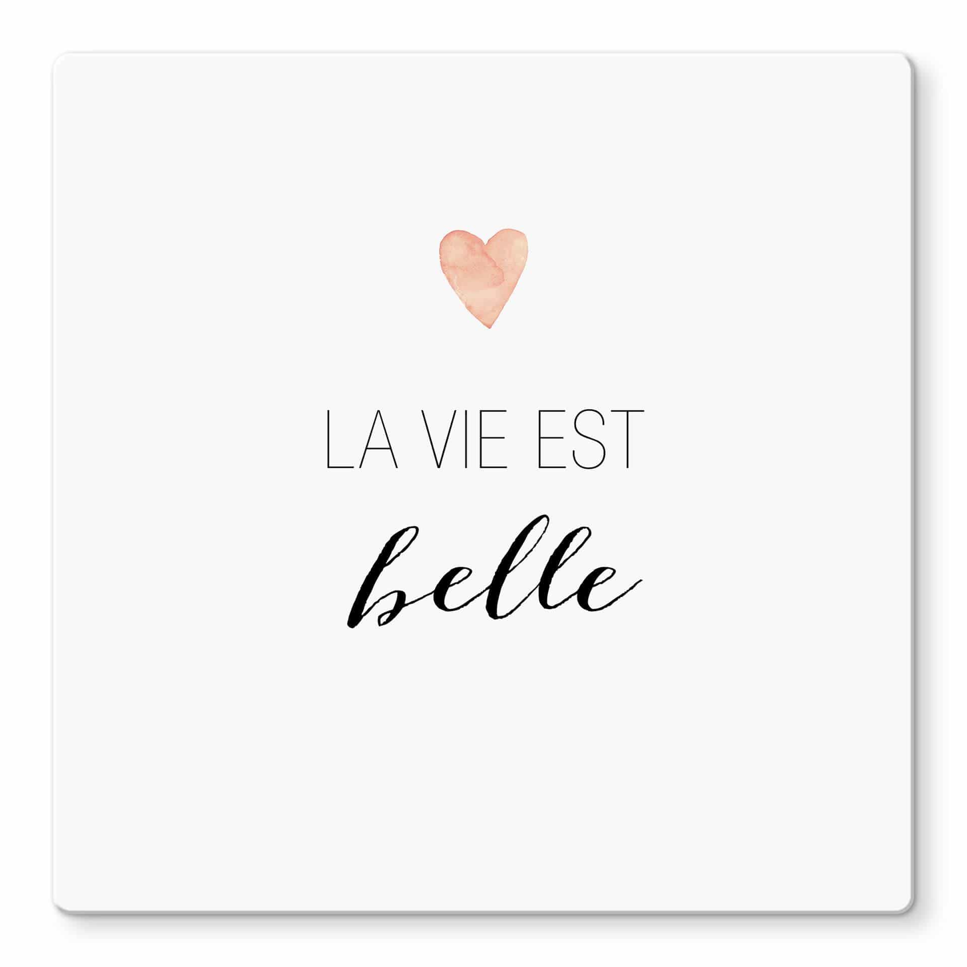 Glasschilderij Confetti & Cream - La vie est belle