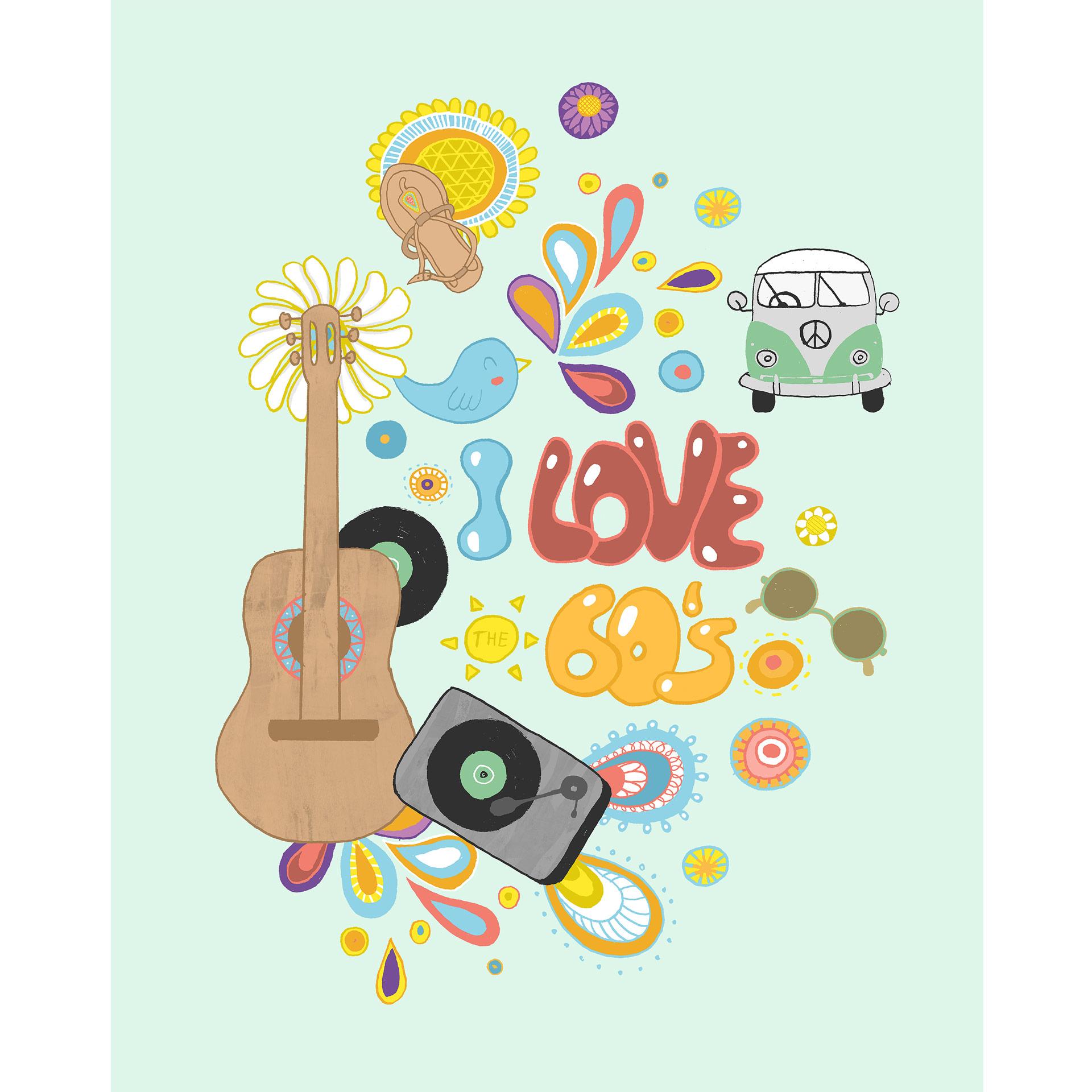 Fotobehang Loske – Love the sixties