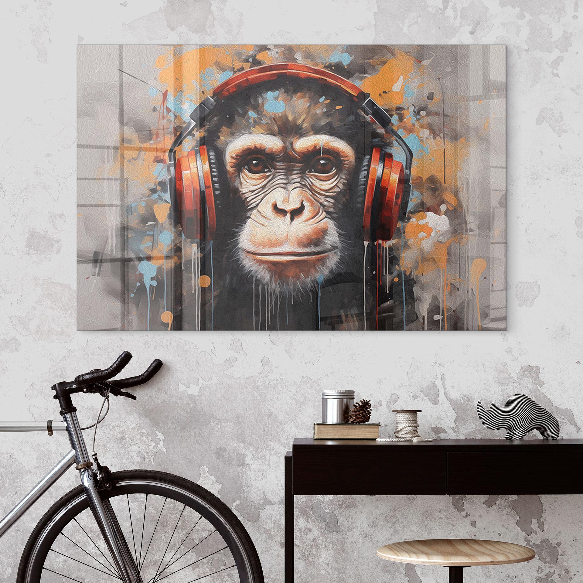 Acrylglasbild DJ Affe mit Kopfhörer - Magnusson