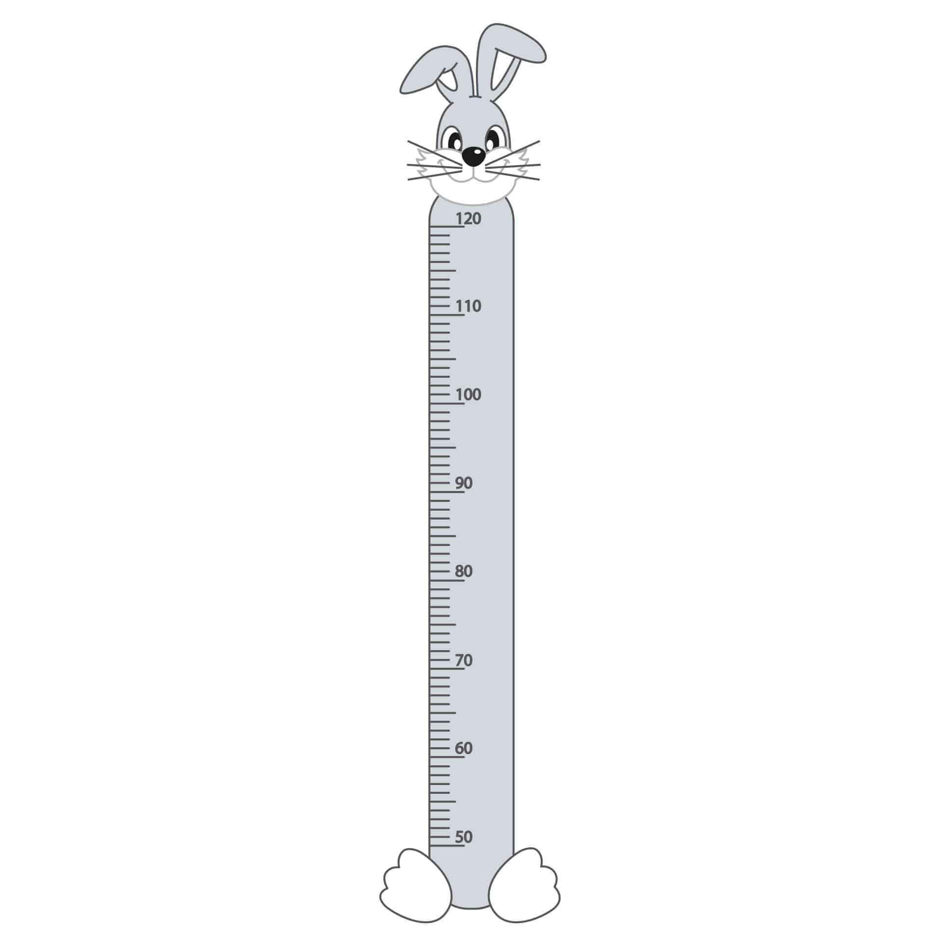 Wallsticker Målebånd - Kanin