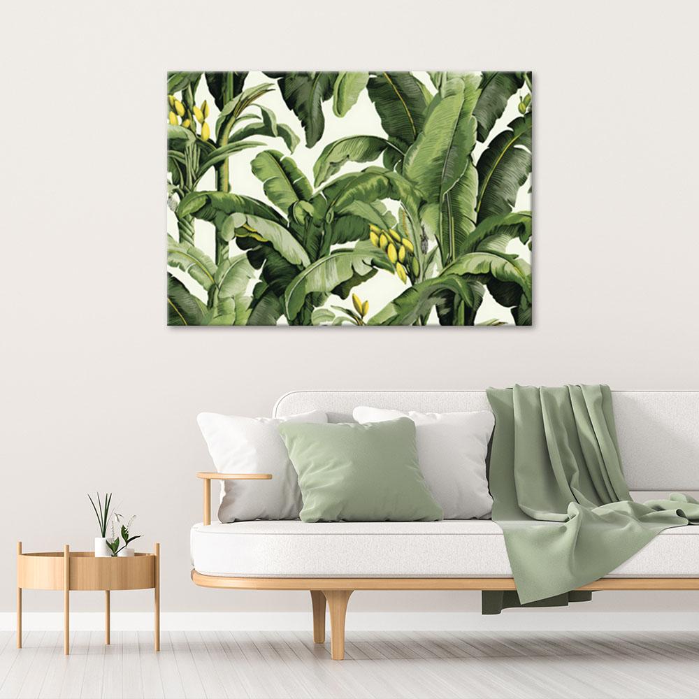Canvasbillede, Grønne bananblade