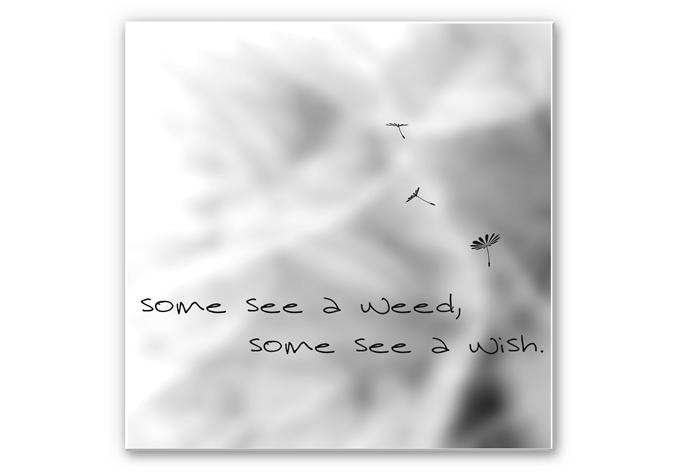 Wanddecoratie Some see a weed... (2-delig)