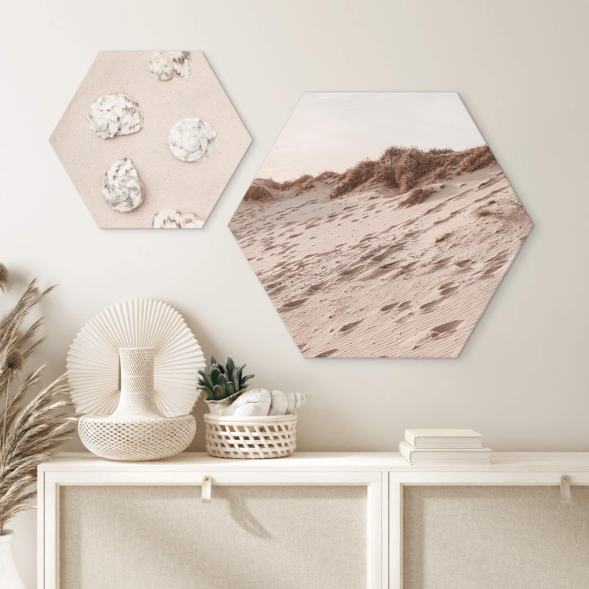 Hexagon Dibond 1X Studio - Zandstrand