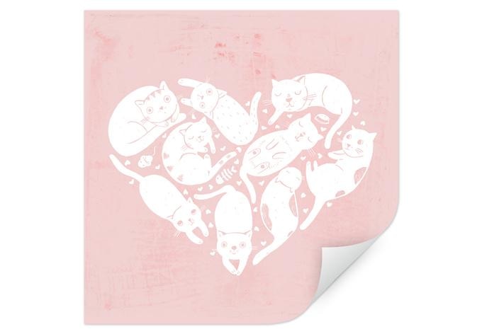 Wallprint Loske - Cat Heart