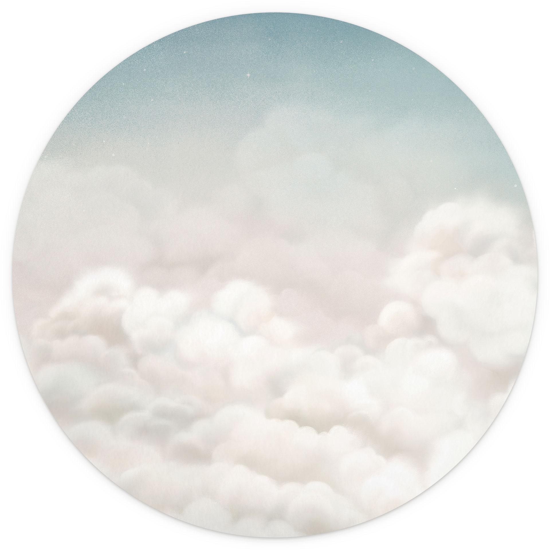 Kinderkamer Behangcirkel Rustige Wolken - Oliver Robins