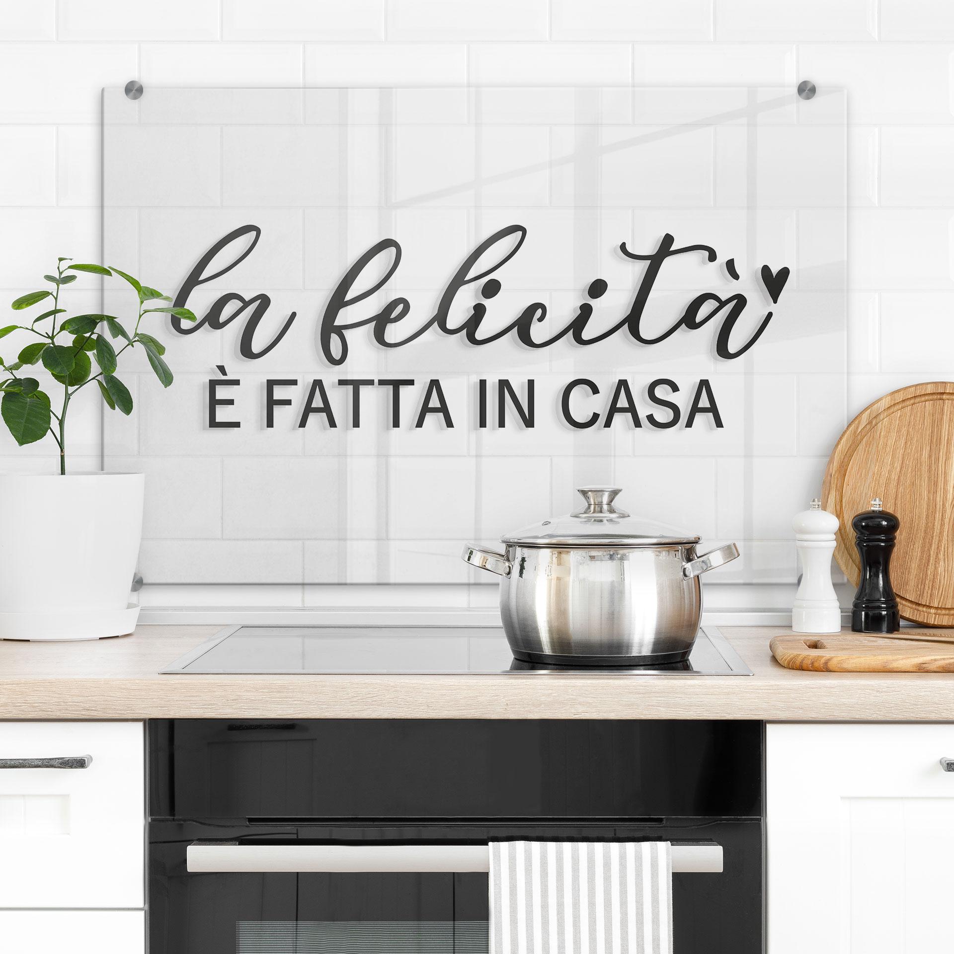 Stænkplade - La felicità è fatta in casa - Transparent