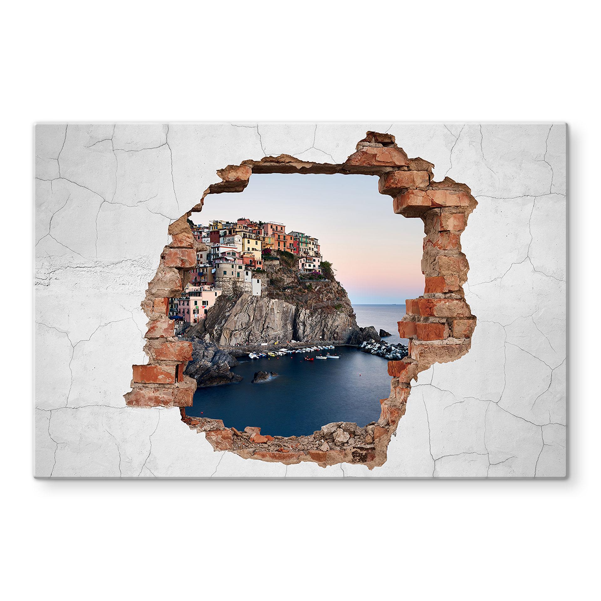 Stænkplade 3D optik - Cinque Terre