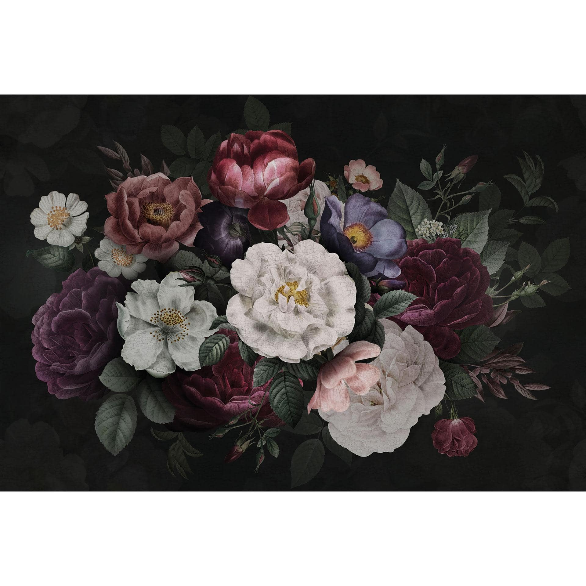 Redouté bloemstilleven behang | bloemen behang - Bloemdecoratie