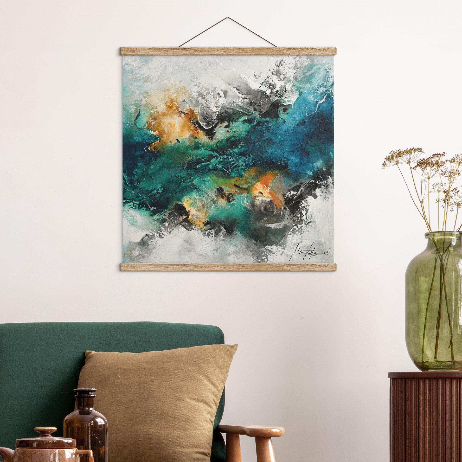 Tekstil plakat farve tåge abstrakt - Fedrau